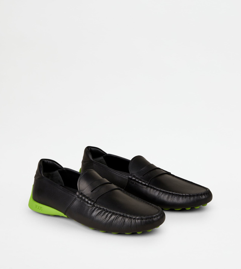 LOAFERS IN LEATHER - BLACK, GREEN 3