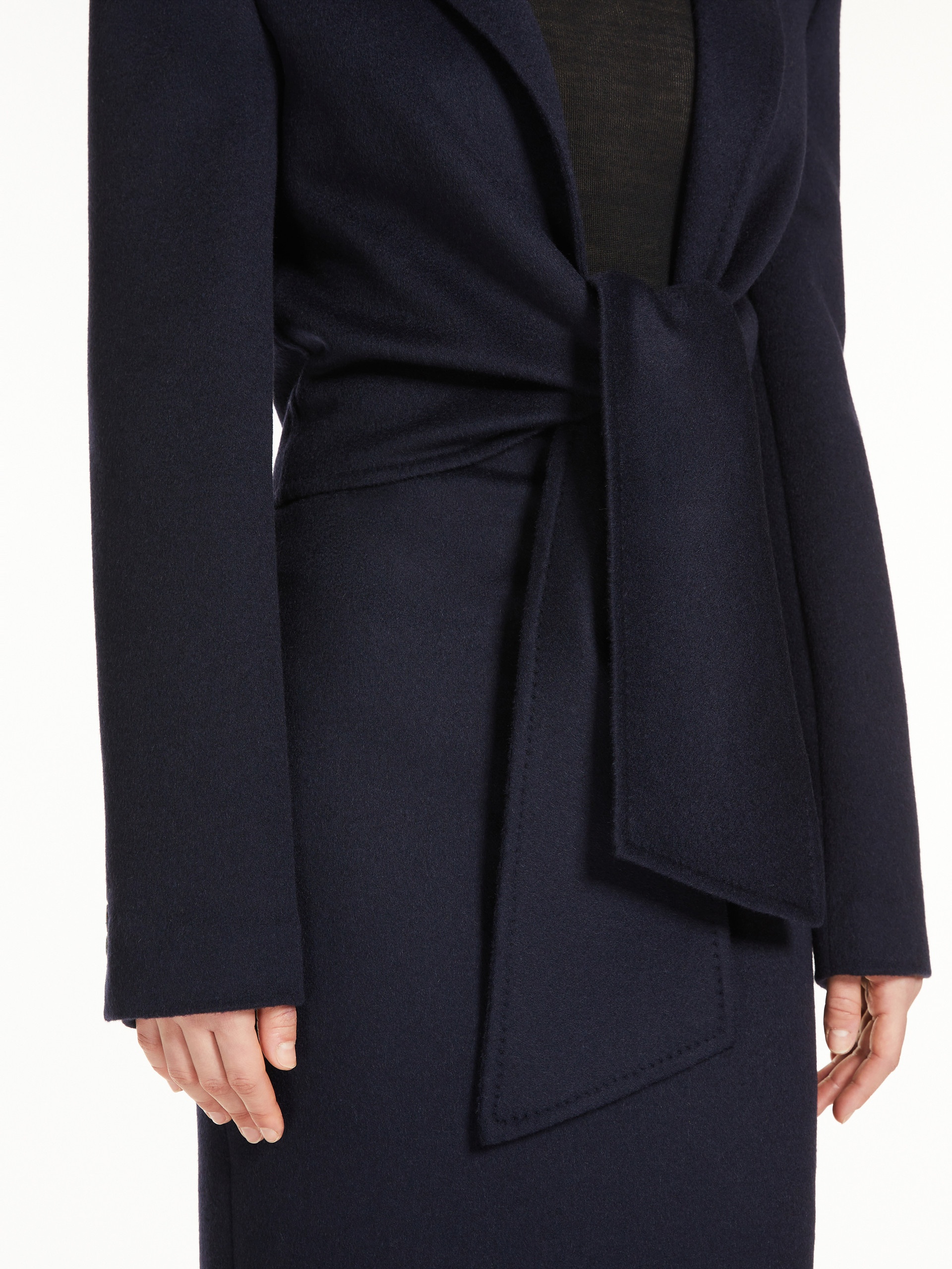 CORONE Camel hair jacket with sash - 5