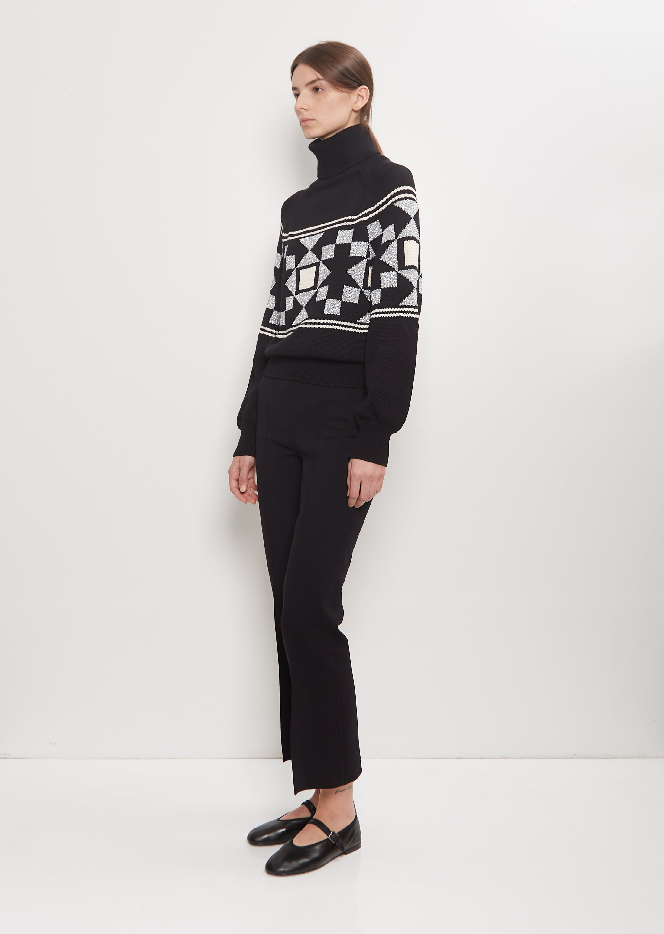 Cotton Lara Fairisle Turtleneck Sweater - 4