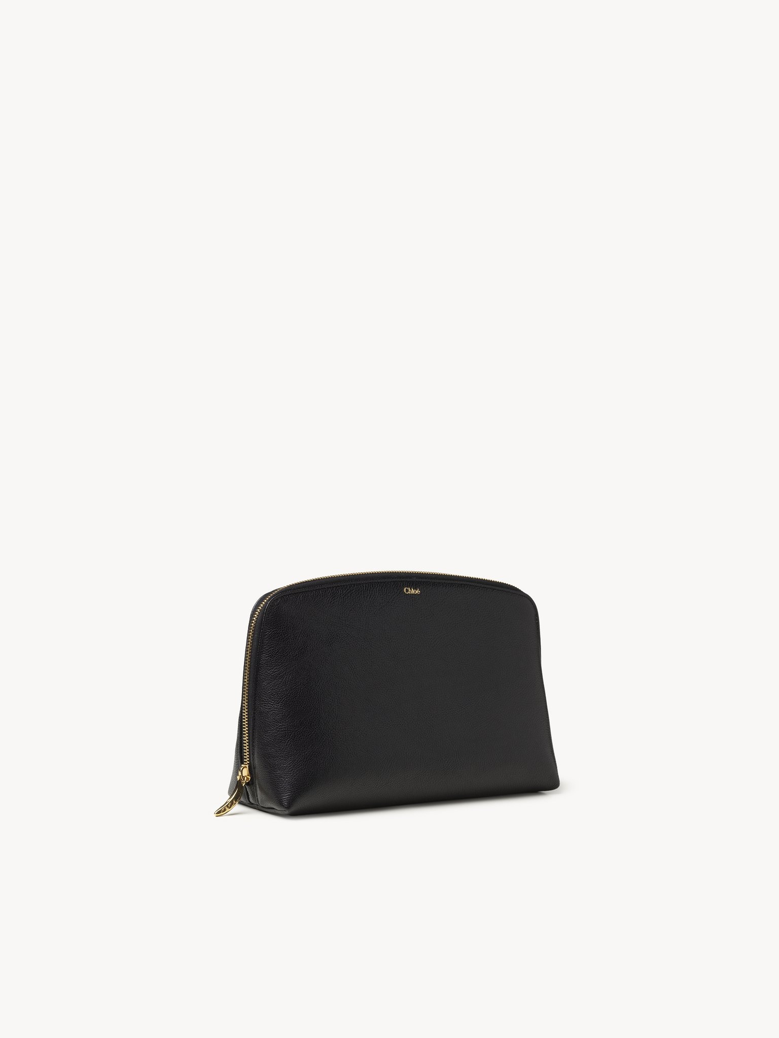 LARGE BANANA COSMETIC POUCH IN GRAINED LEATHER - 2