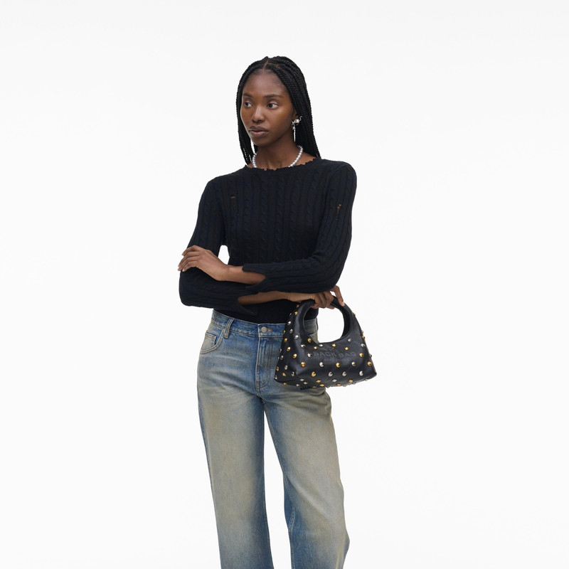 Marc Jacobs THE GLAM STUDS LEATHER MINI SACK BAG outlook