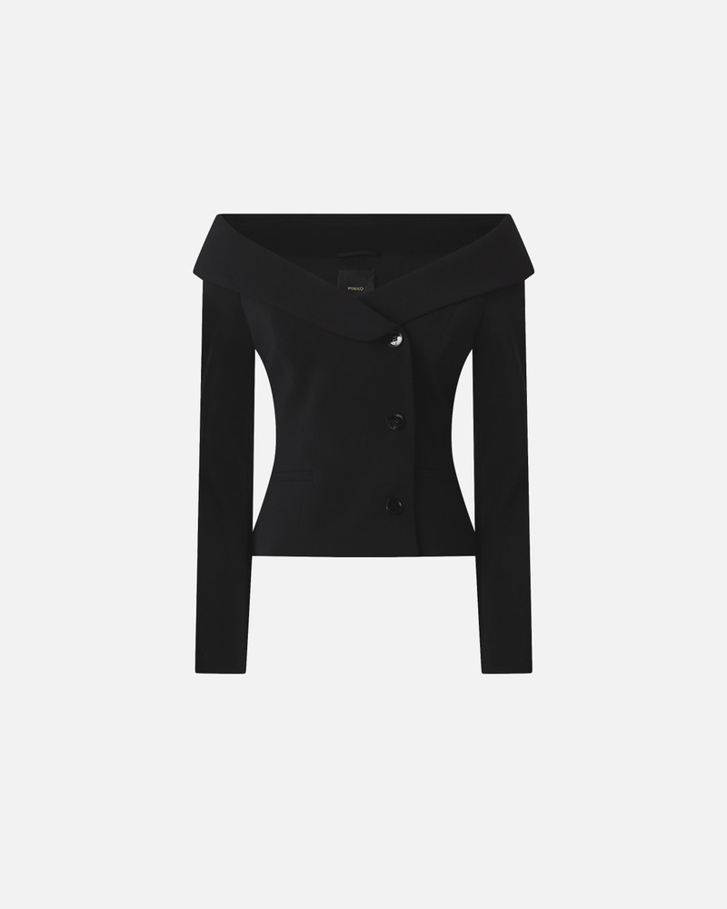 SLIM-FIT JACKET WITH OPEN SHOULDERS 1