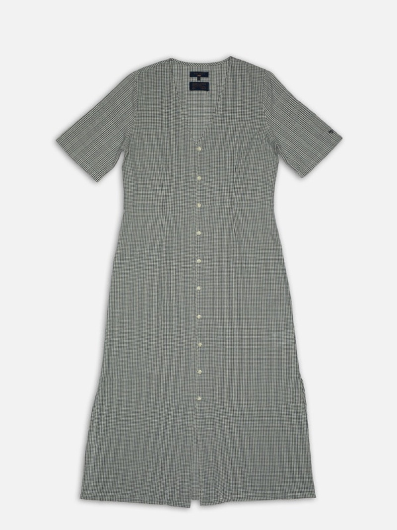 Lollo Check Indigo Dress Blue 1