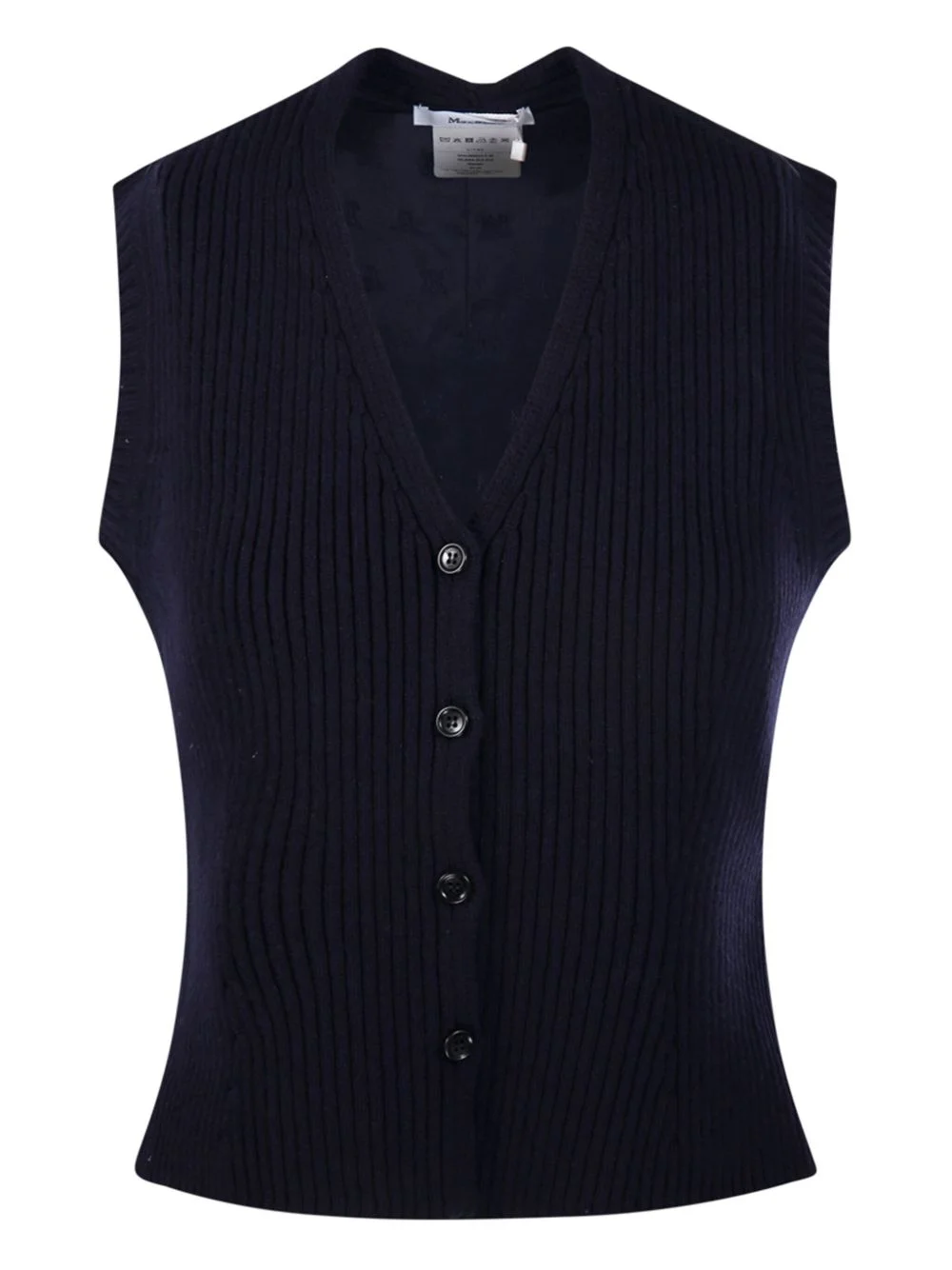 button ribbed cardigan - 1
