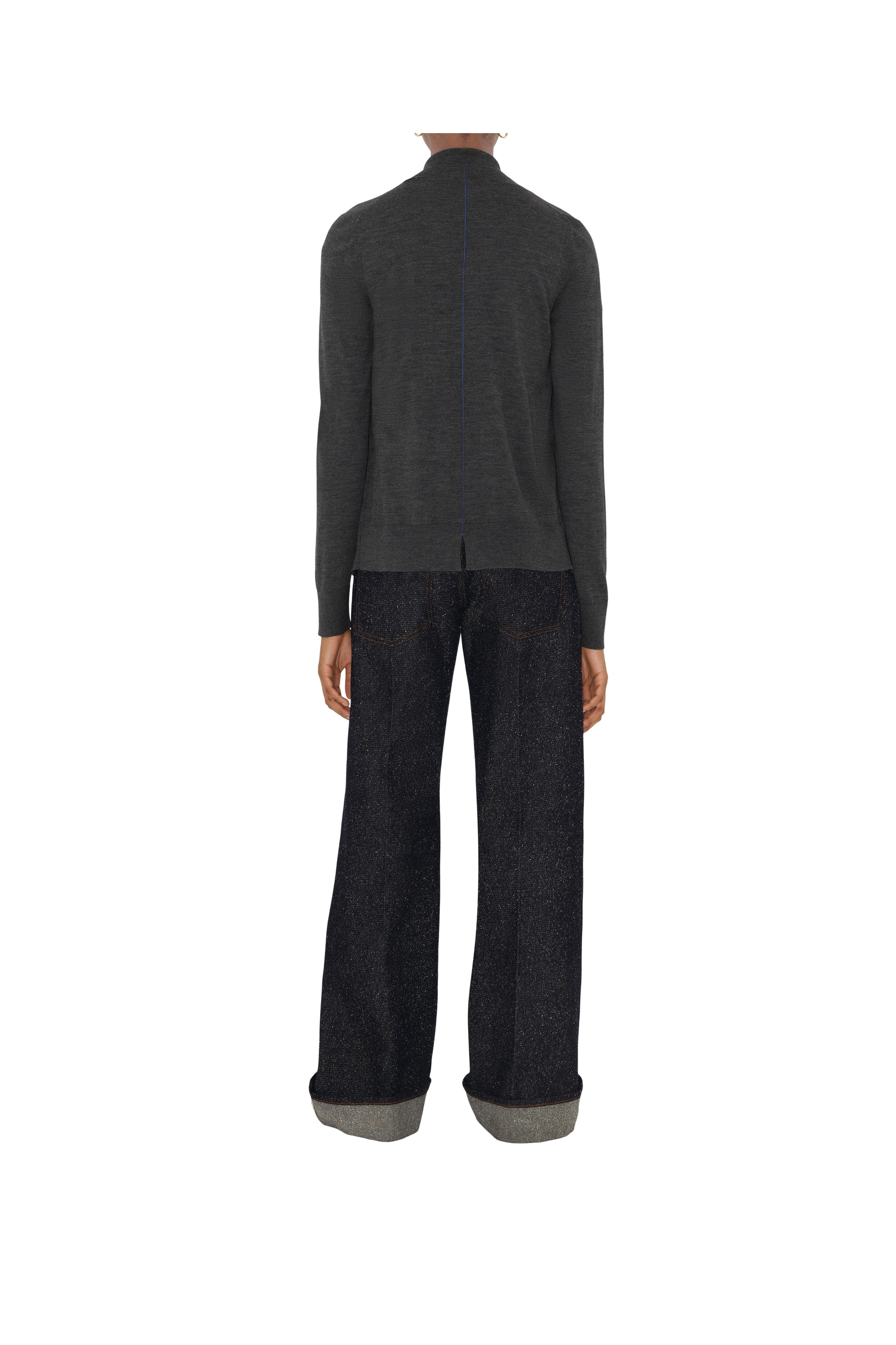 burberry Wool Cardigan in Mid Grey at Nordstrom - 4