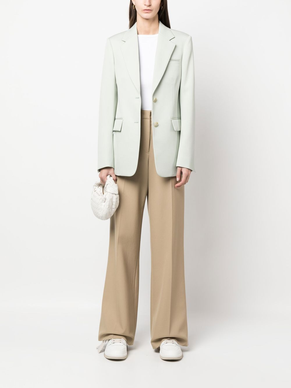 single-breasted virgin wool blazer - 2