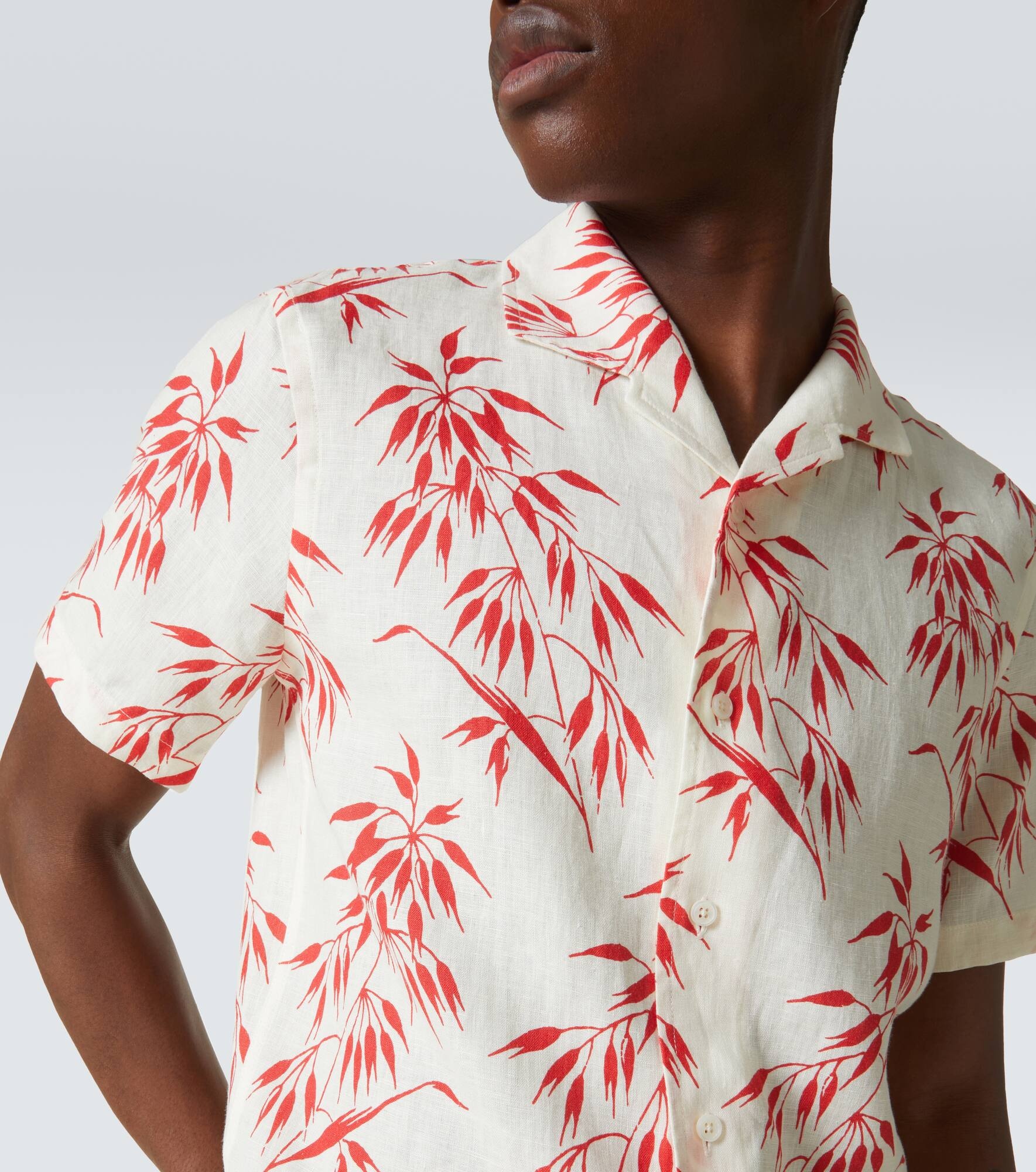 Hibbert printed linen shirt - 5