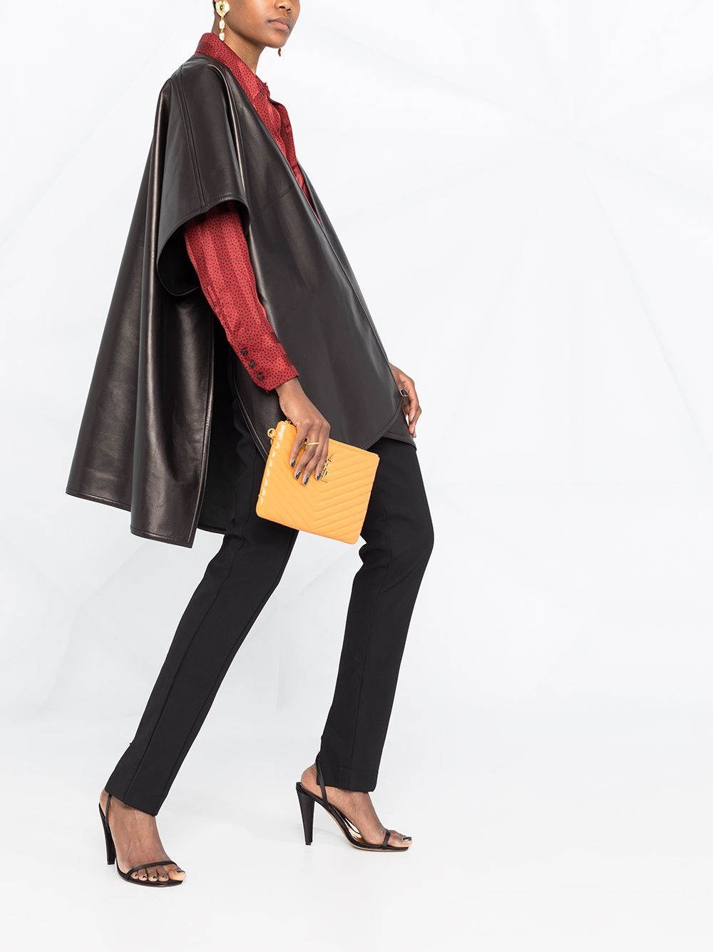 draped short-sleeve cape - 2