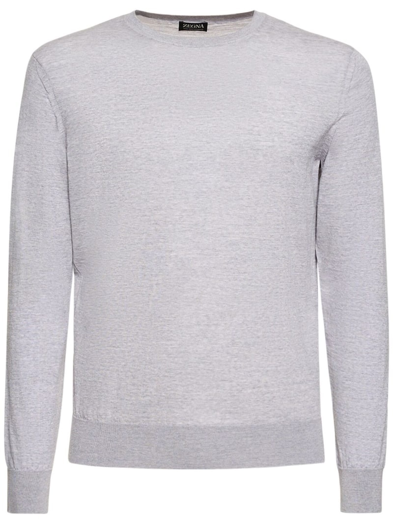 High performance wool crewneck sweater - 1