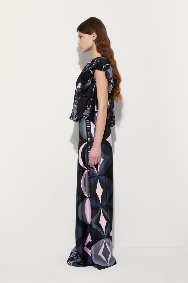 COLLANE PRINT SILK PALAZZO PANTS 3