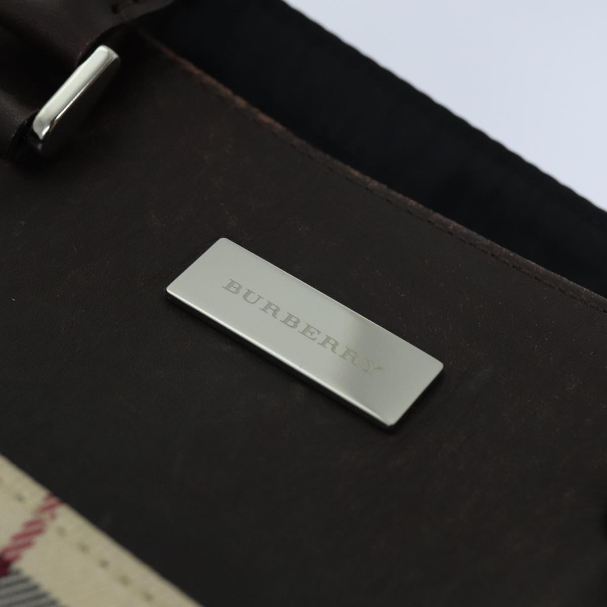 Burberry Nova Check Hand Bag Canvas Beige - 10