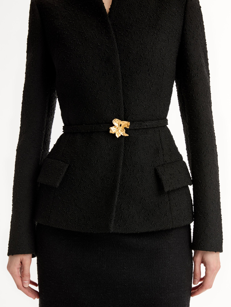 CYCLAMEN BELT TWEED JACKET 3