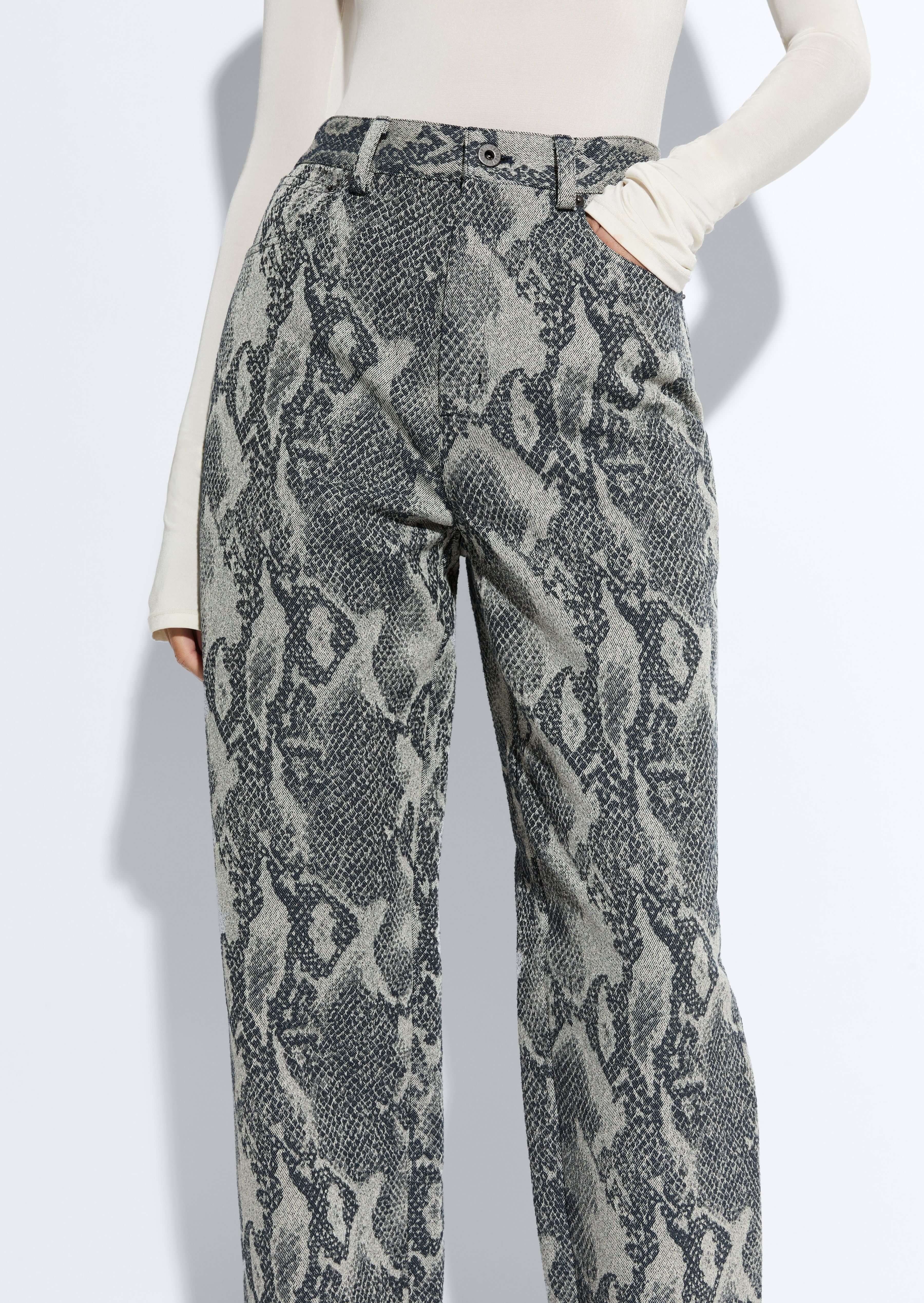 Snake Denim Straight Leg Pant - 4