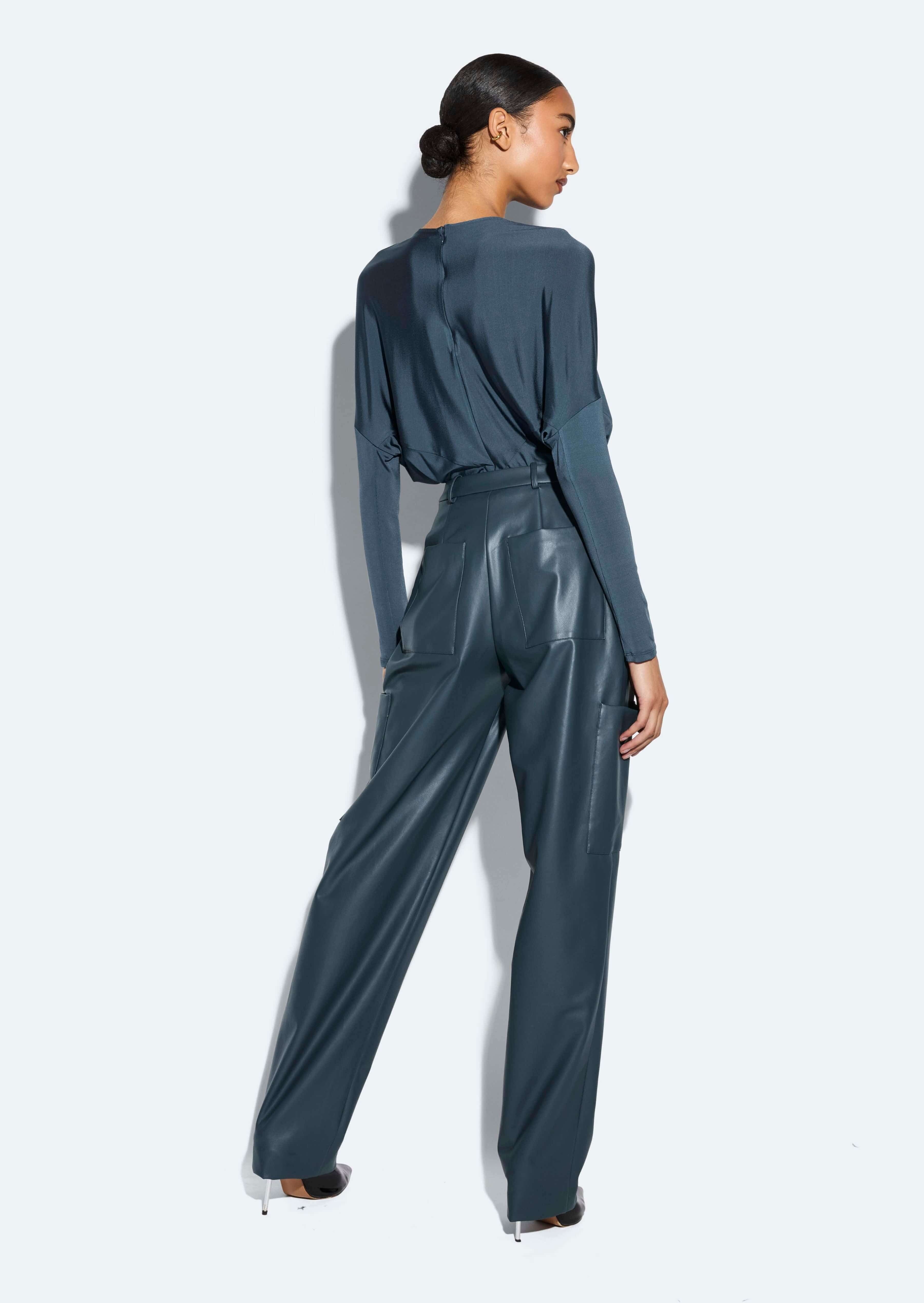 Faux Leather Tapered Trouser - 3