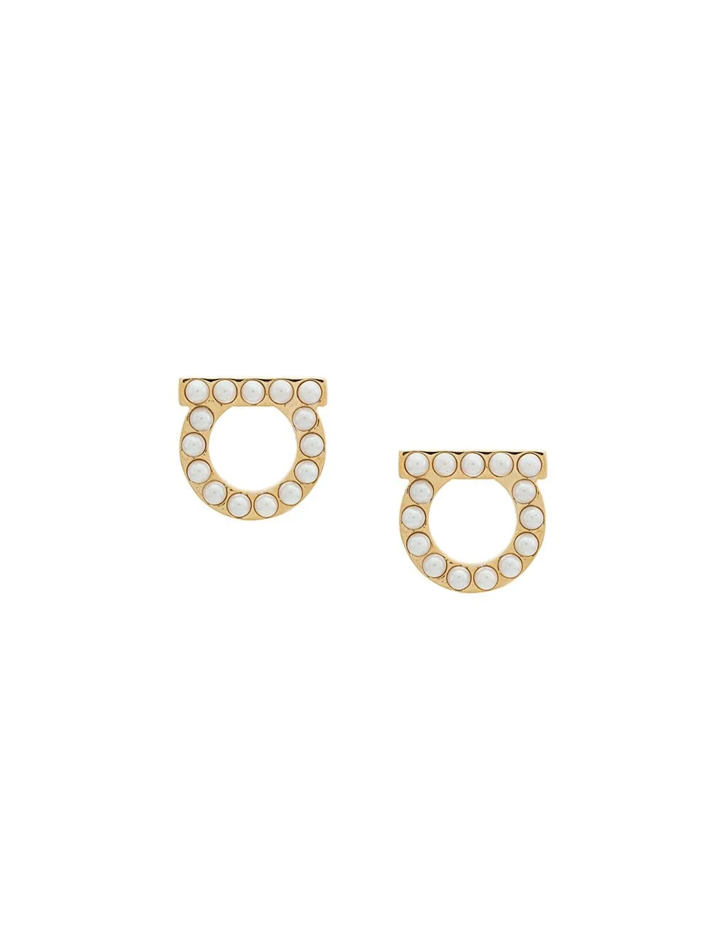 Ferragamo Women Gancini Pearls Earrings - 1
