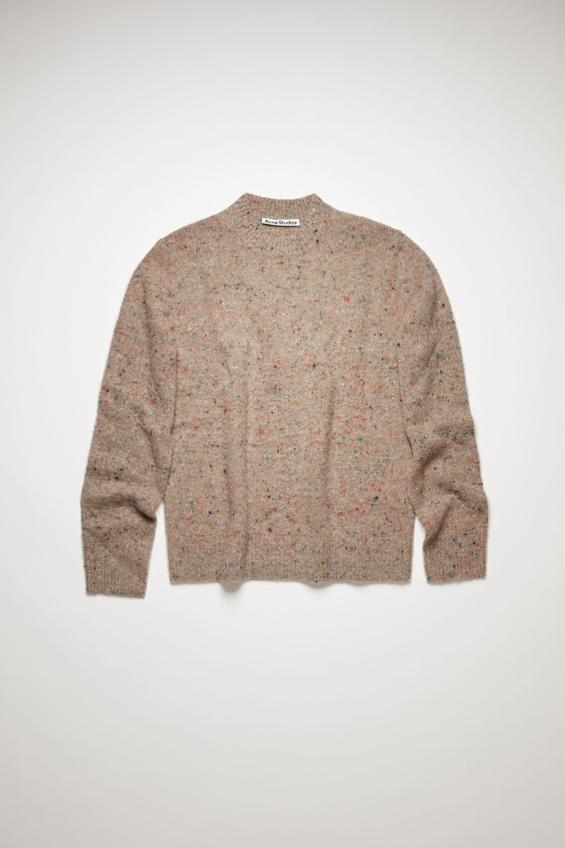 Pilled melange sweater beige/multi 1