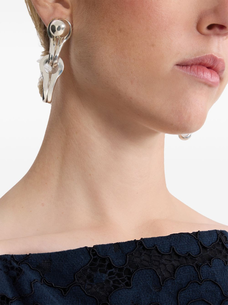 PATOU asymmetric dangle earrings outlook