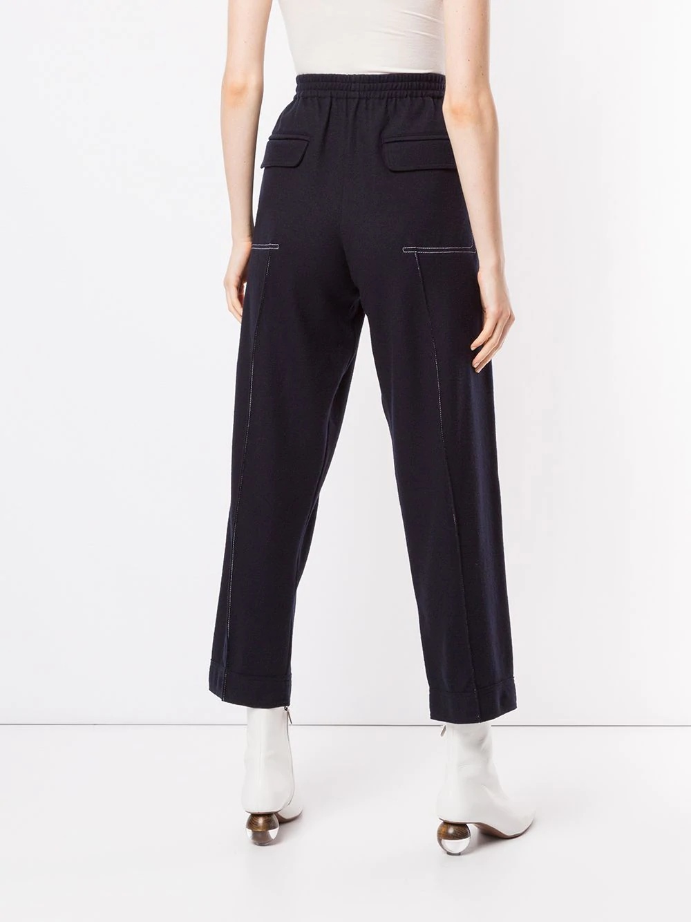 elasticated waist trousers - 4