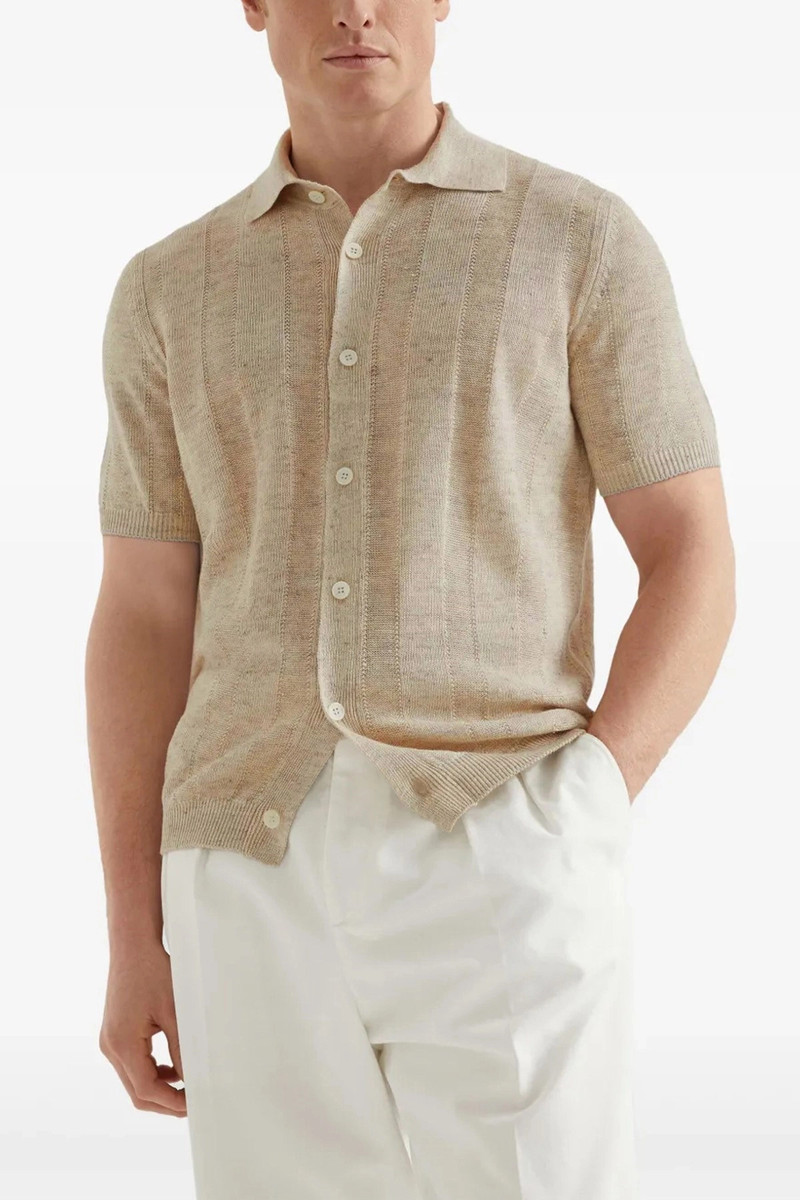 Brunello Cucinelli Operated ribbed shirt outlook