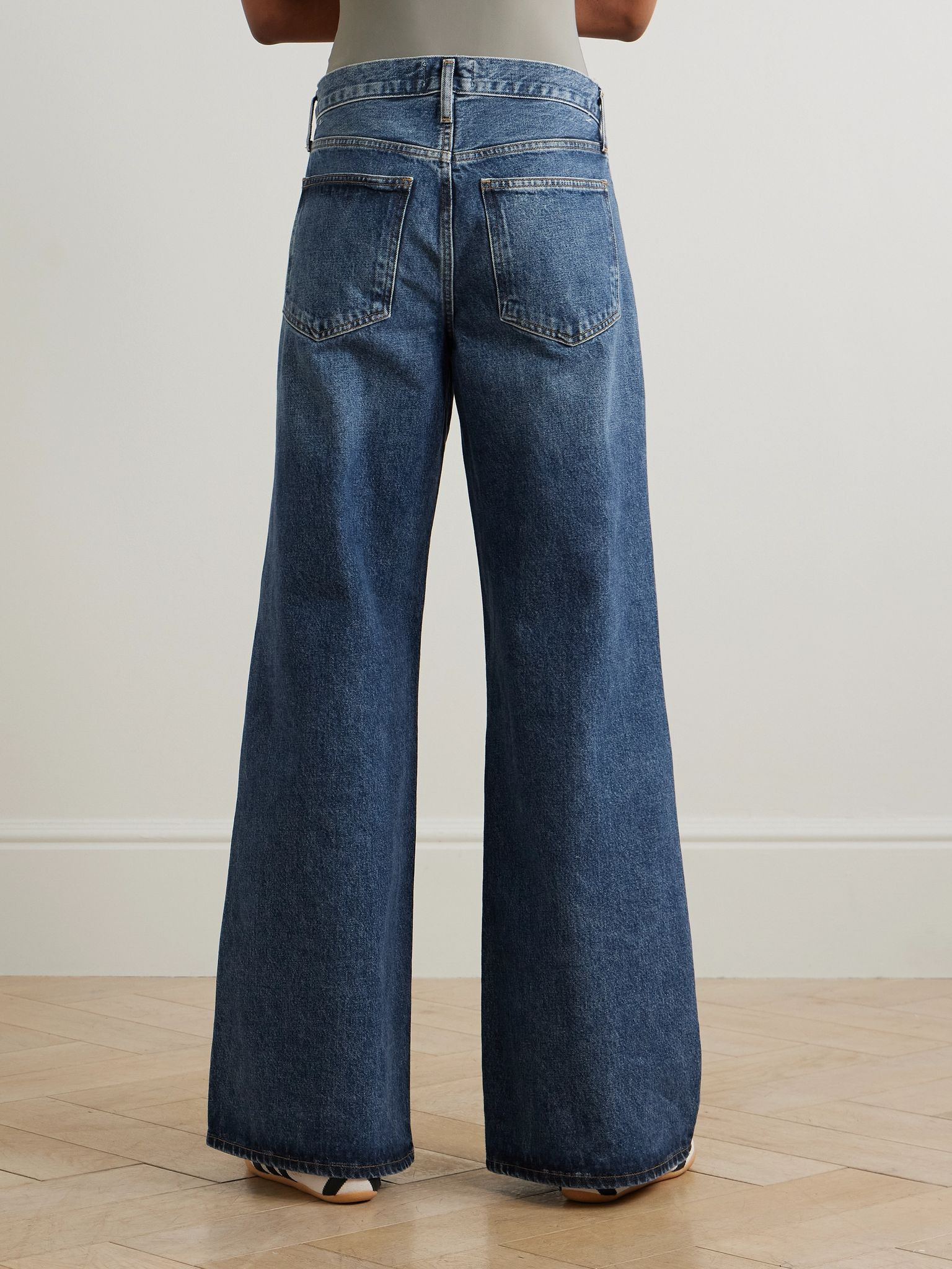 Clara Baggy low-rise wide-leg organic jeans Mid denim - 4