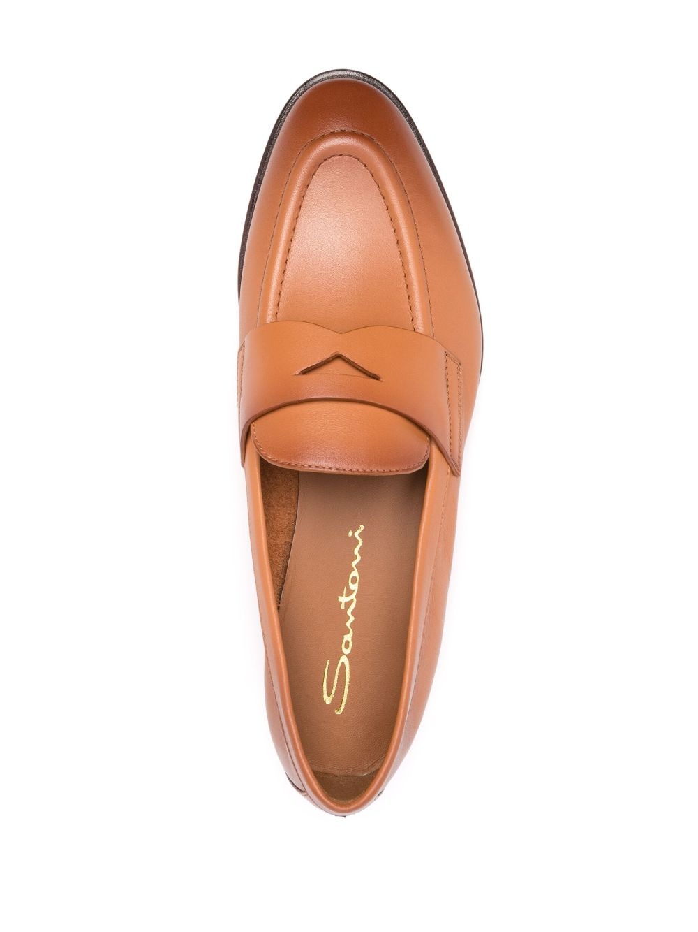 flat-sole leather loafers - 4