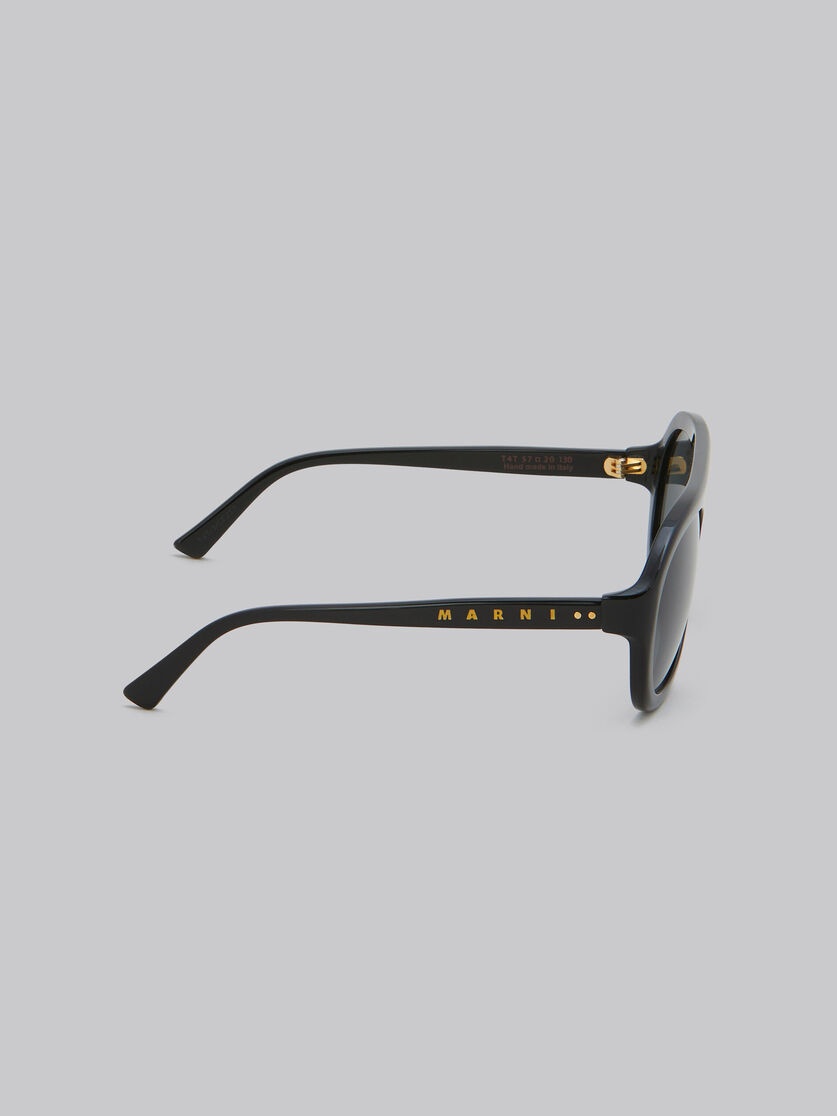 MOUNT TOC BLACK ACETATE AVIATOR SUNGLASSES - 4