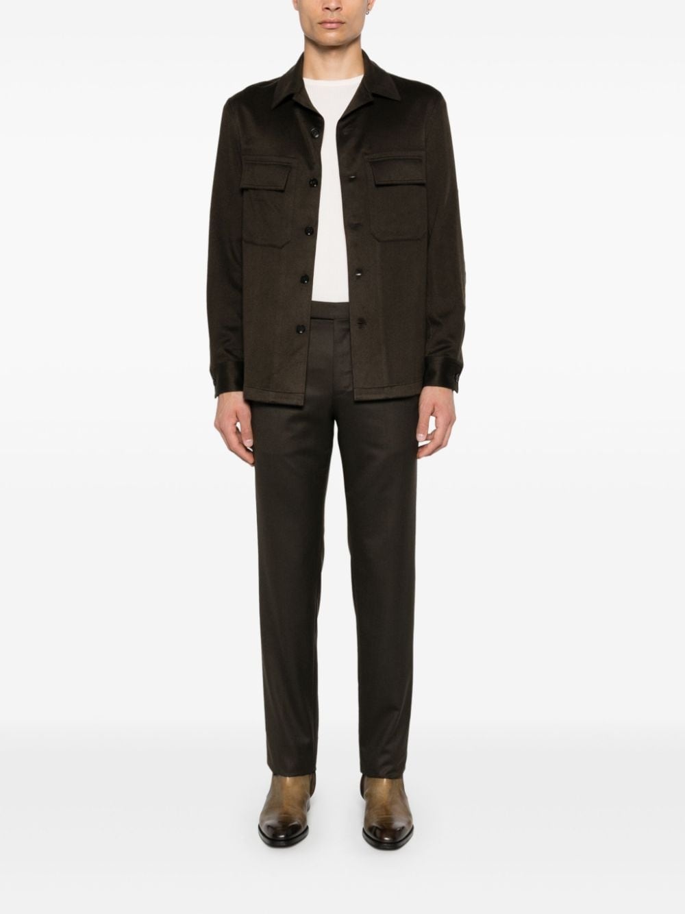 tapered-leg tailored trousers - 2