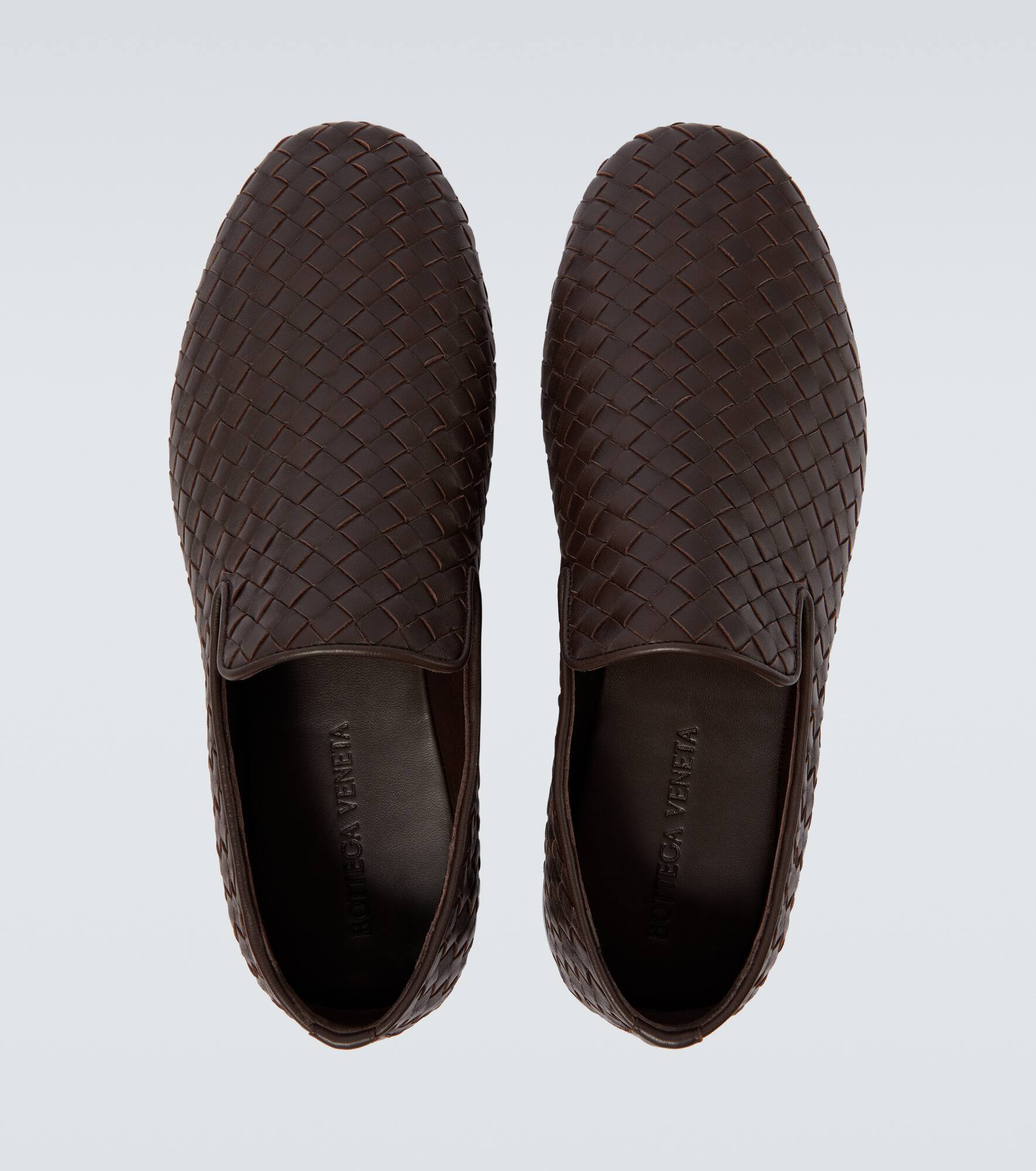 Sunday Intrecciato leather slip-on shoes - 4
