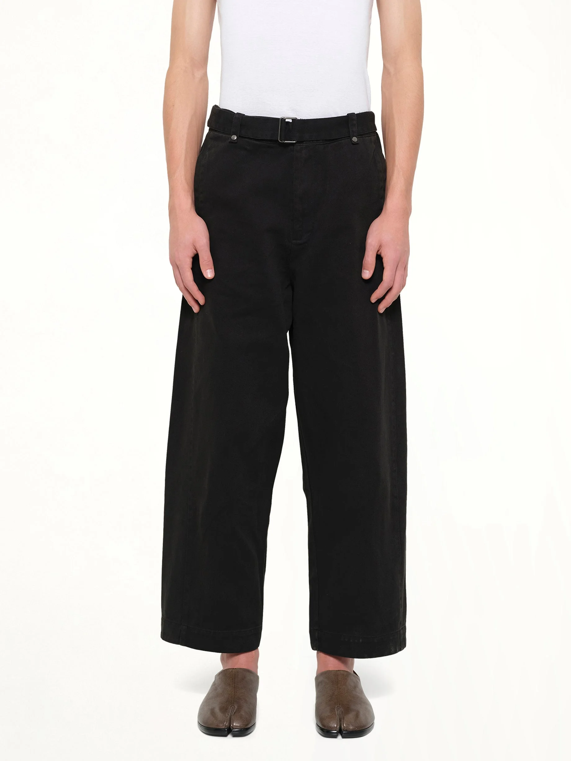 Gully Pant in Black Cotton - 1