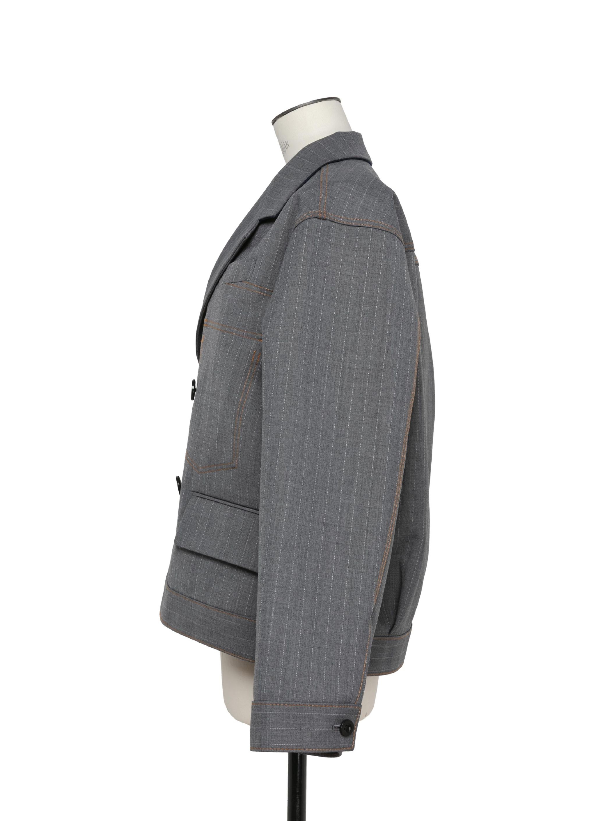 ジャケット・アウター sacai [24SS] Chalk Stripe Bonding Jacket sacai Chalk Stripe Bonding Jacket | sacai | REVERSIBLE