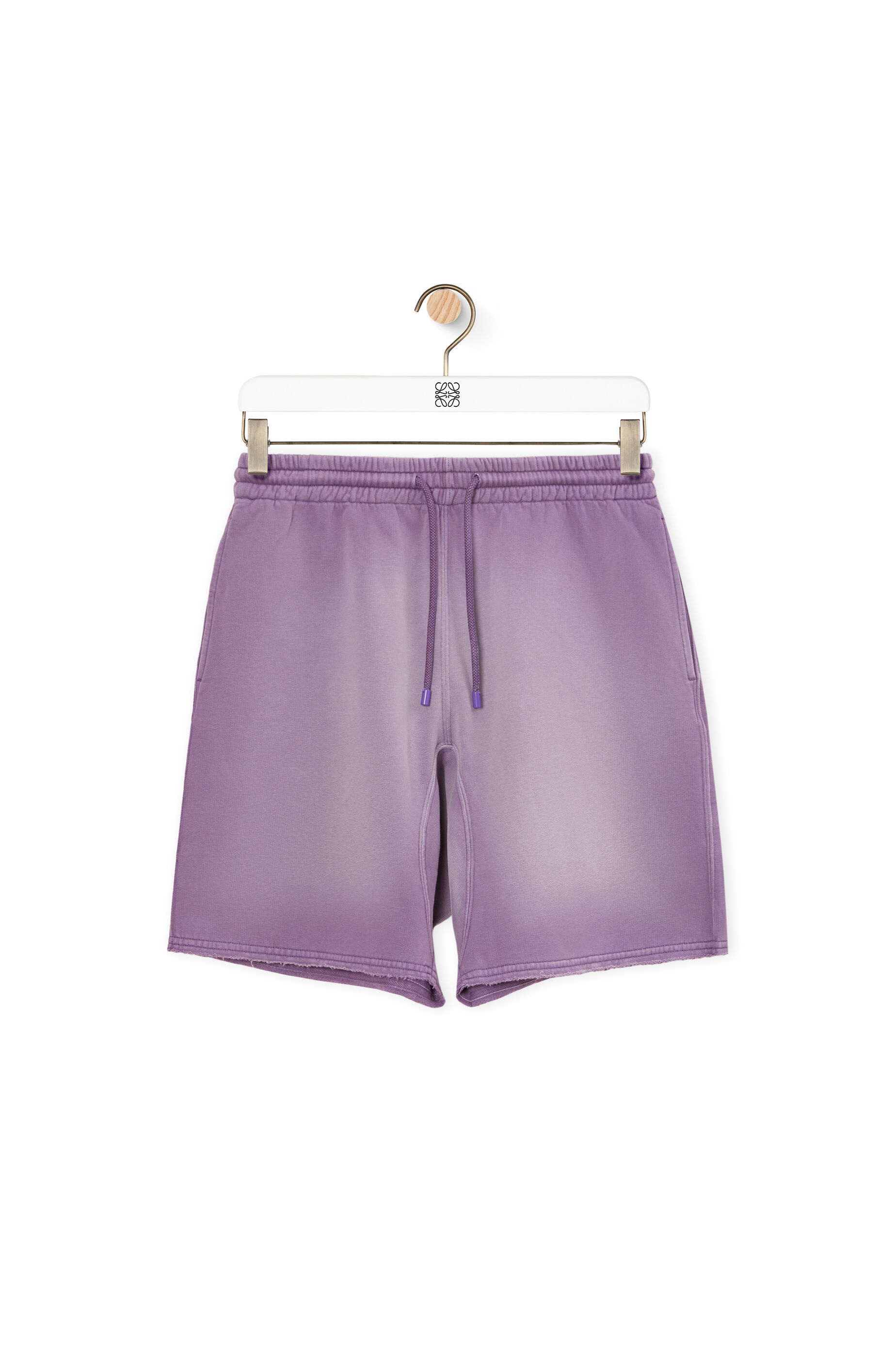 Washed drawstring shorts in cotton - 1