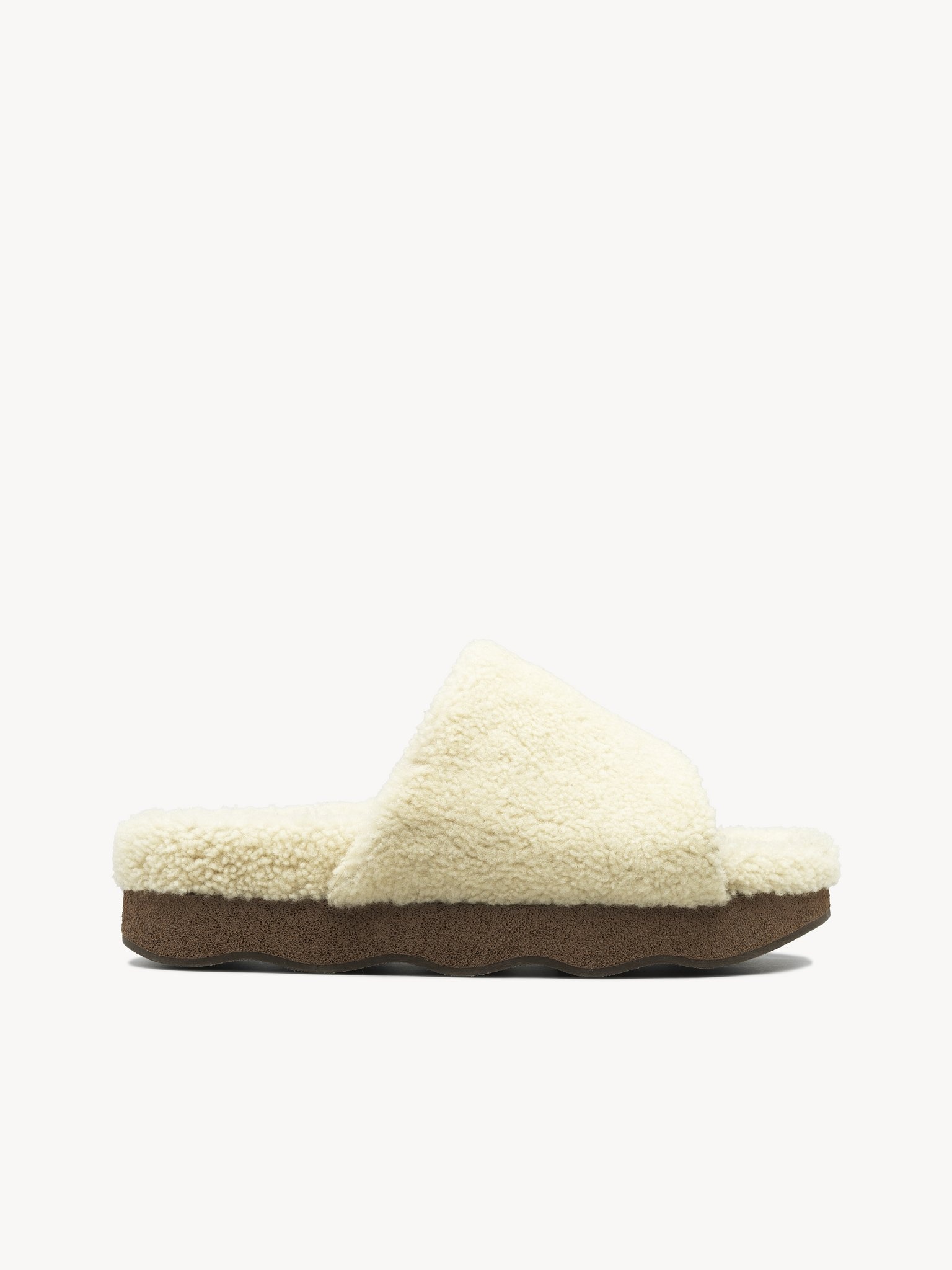 WAVY SHEARLING SLIPPER - 1