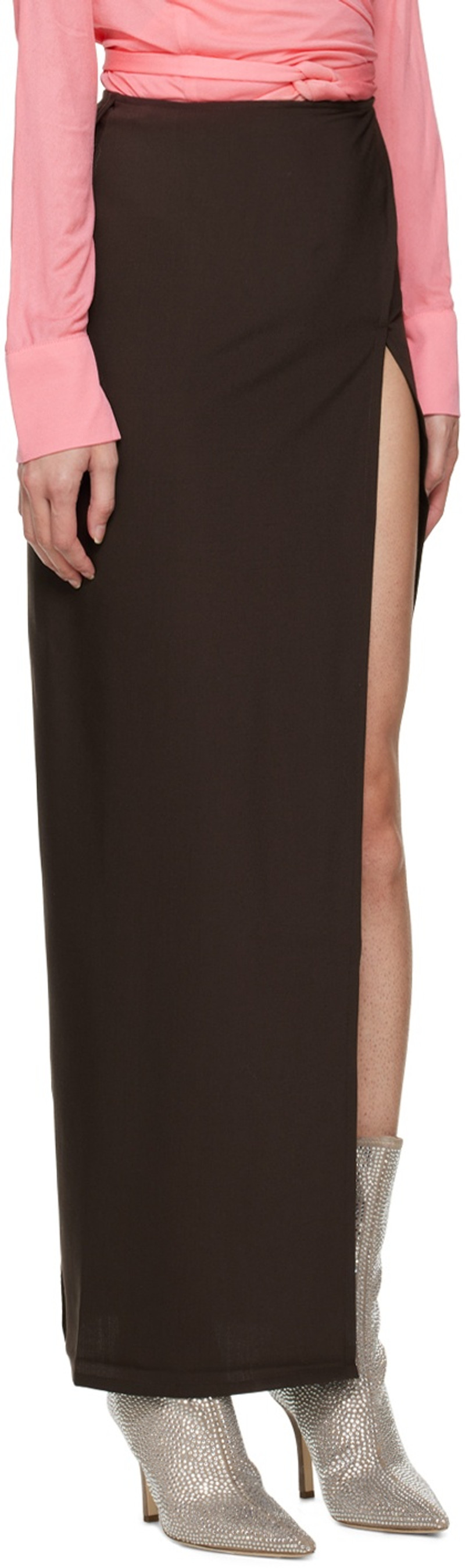 ioannes Brown Martine Midi Skirt outlook