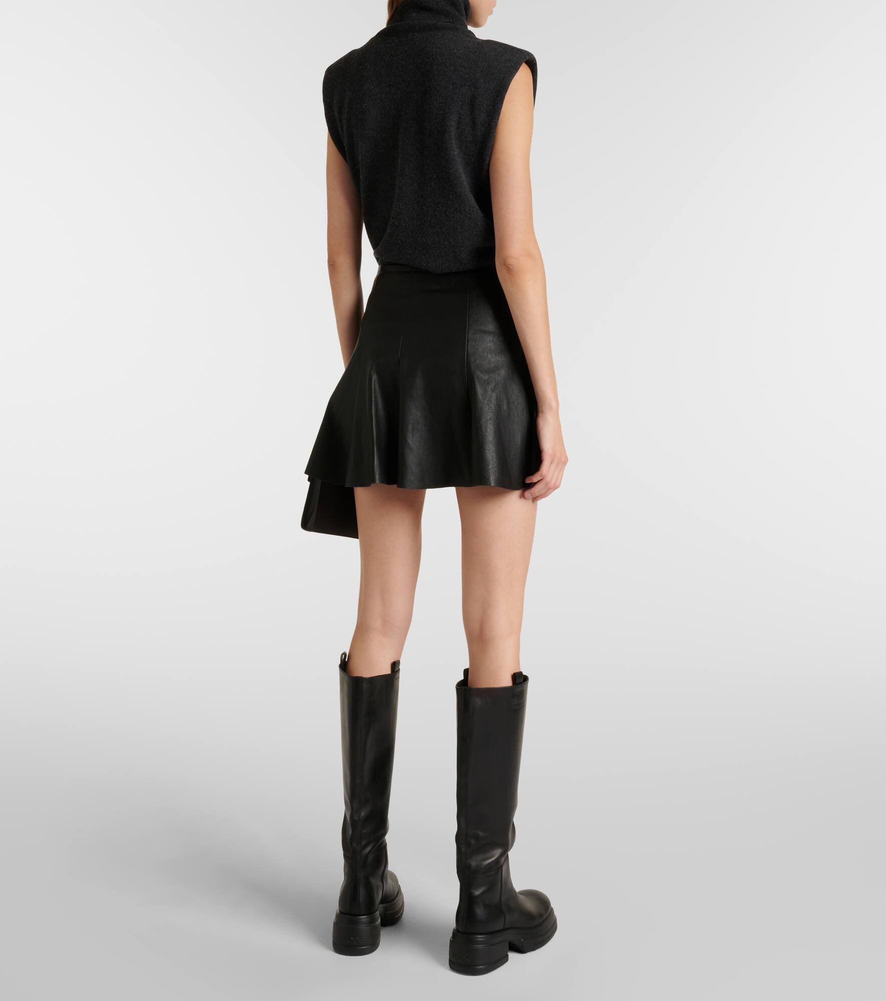 Mila leather miniskirt - 3