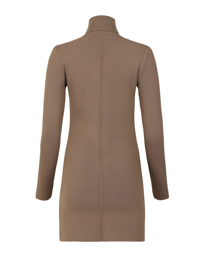 COMPRESSED MINI DRESS TAN 6