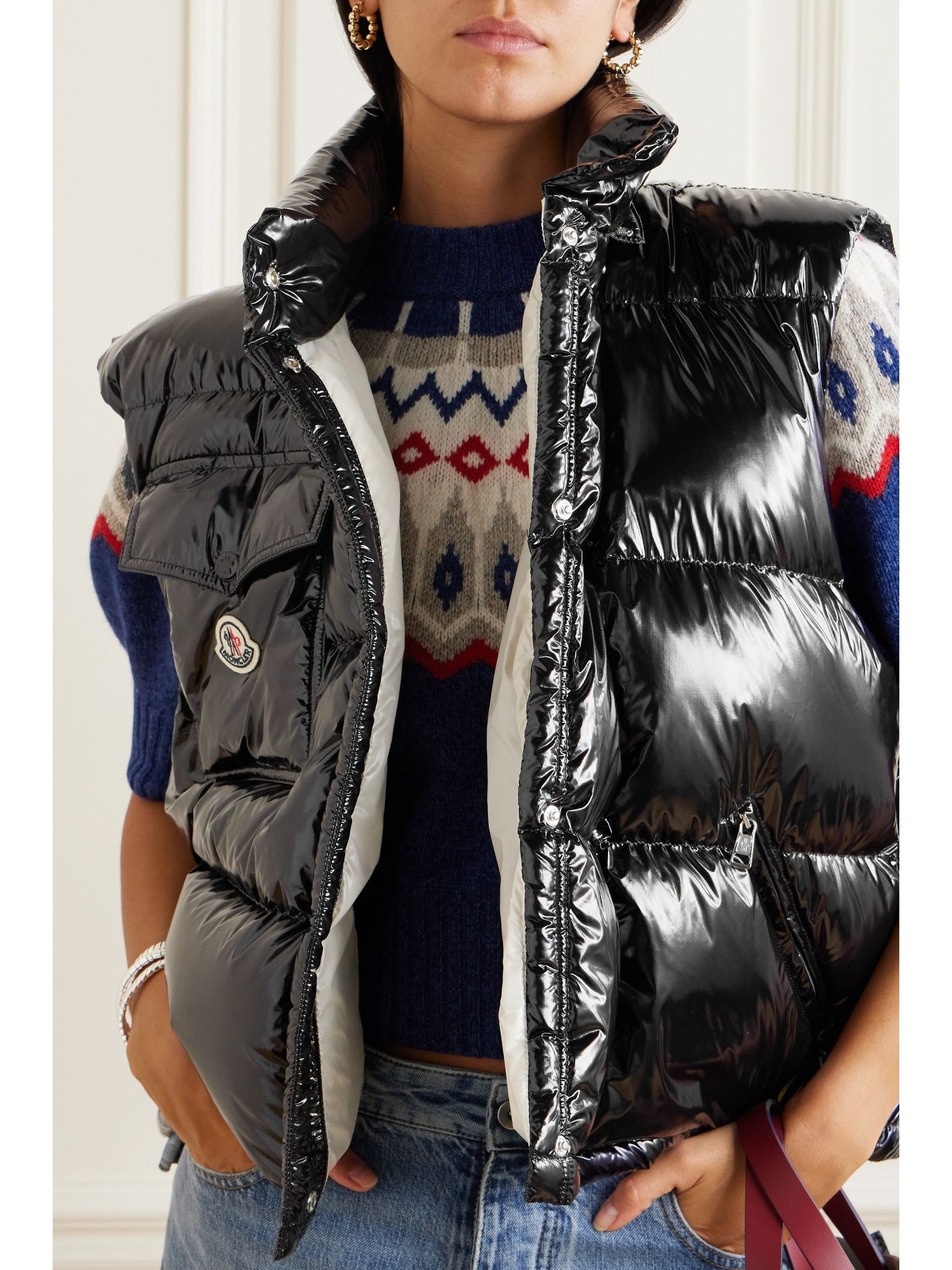 Karakorum convertible hooded quilted glossed-ripstop down jacket Black - 6