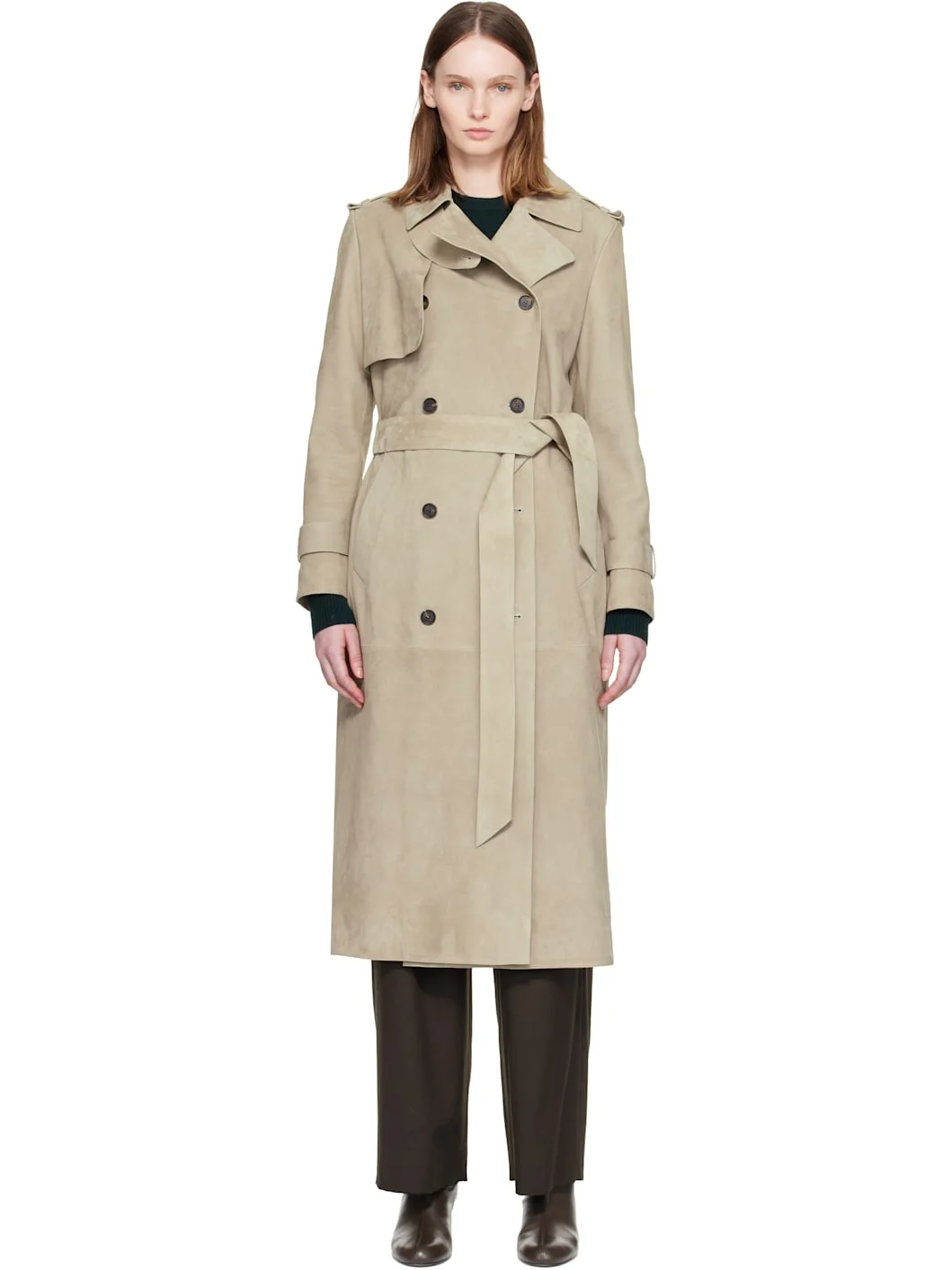 Taupe GAEL-SU Trench Coat - 1