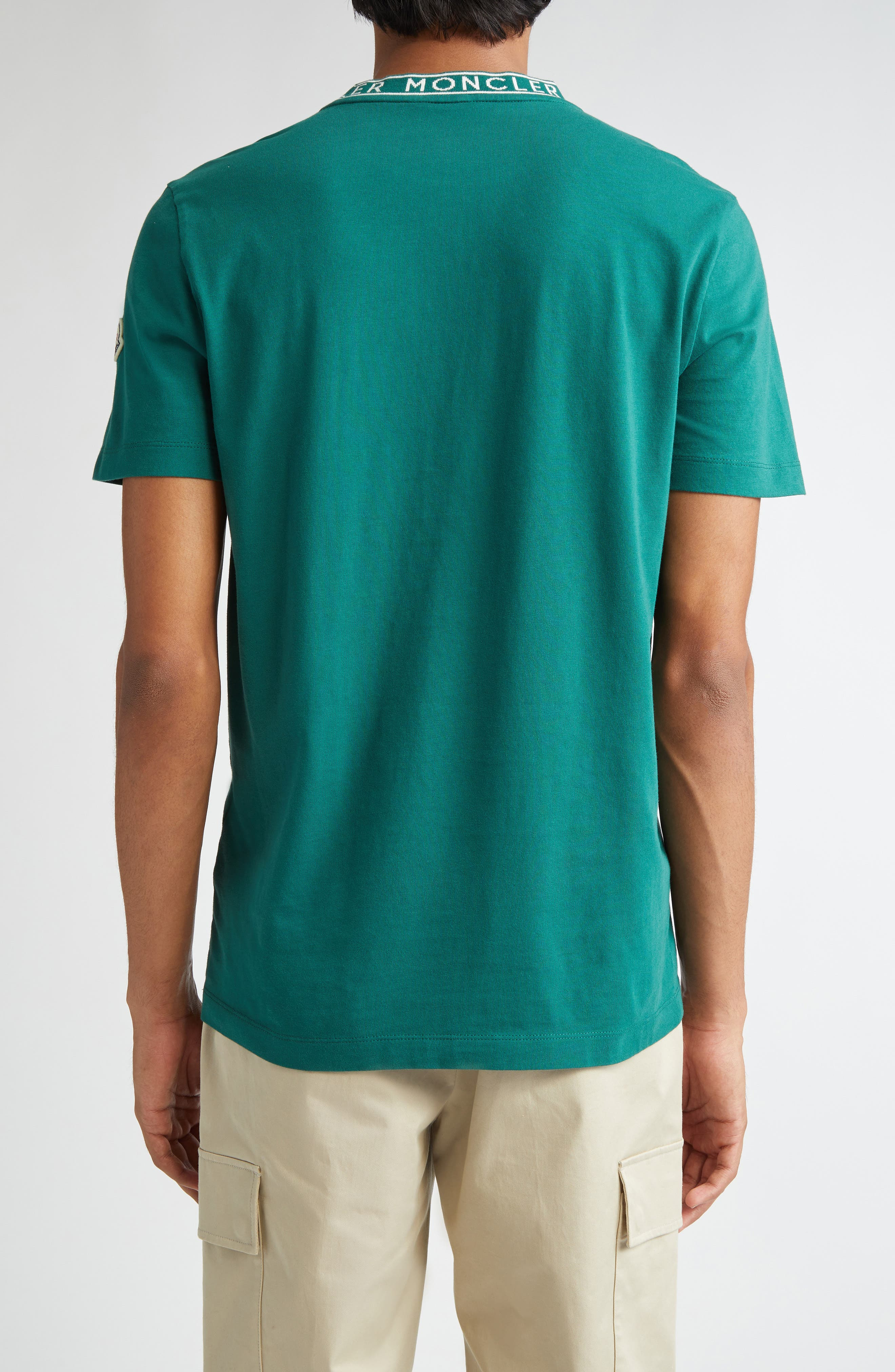Moncler Logo Cotton T-Shirt in Botanical Garden at Nordstrom - 3