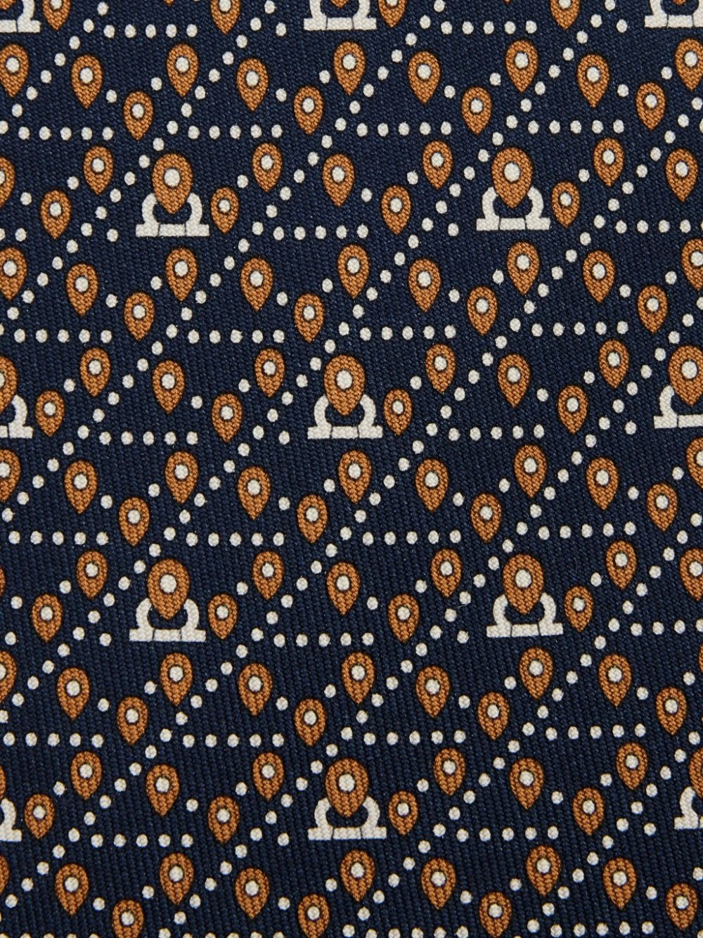 Tag-print silk tie - 2
