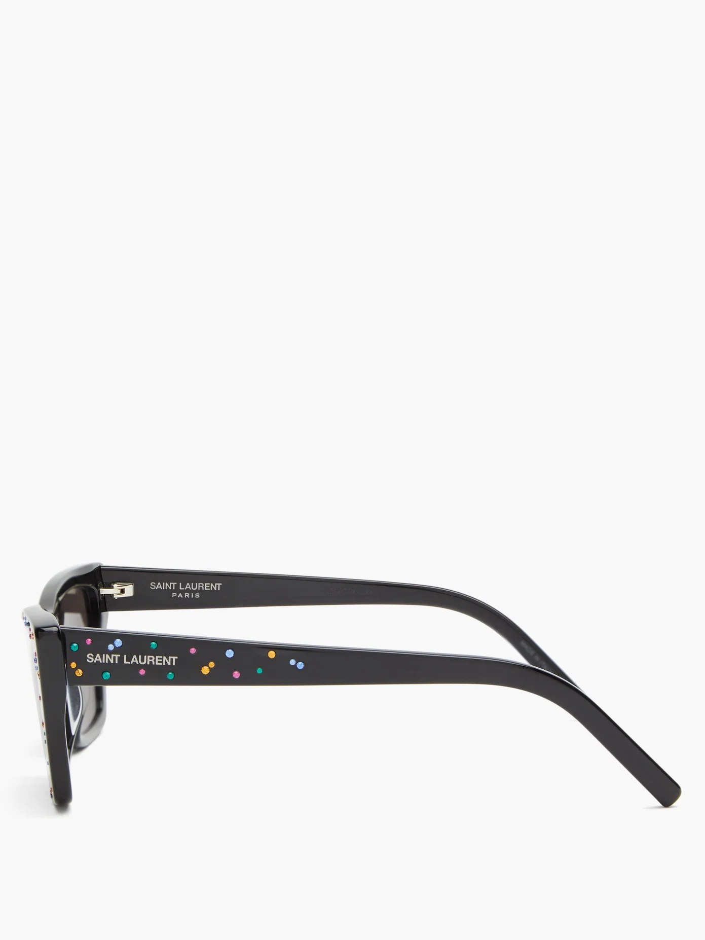 Mica crystal-stud cat-eye acetate sunglasses - 3