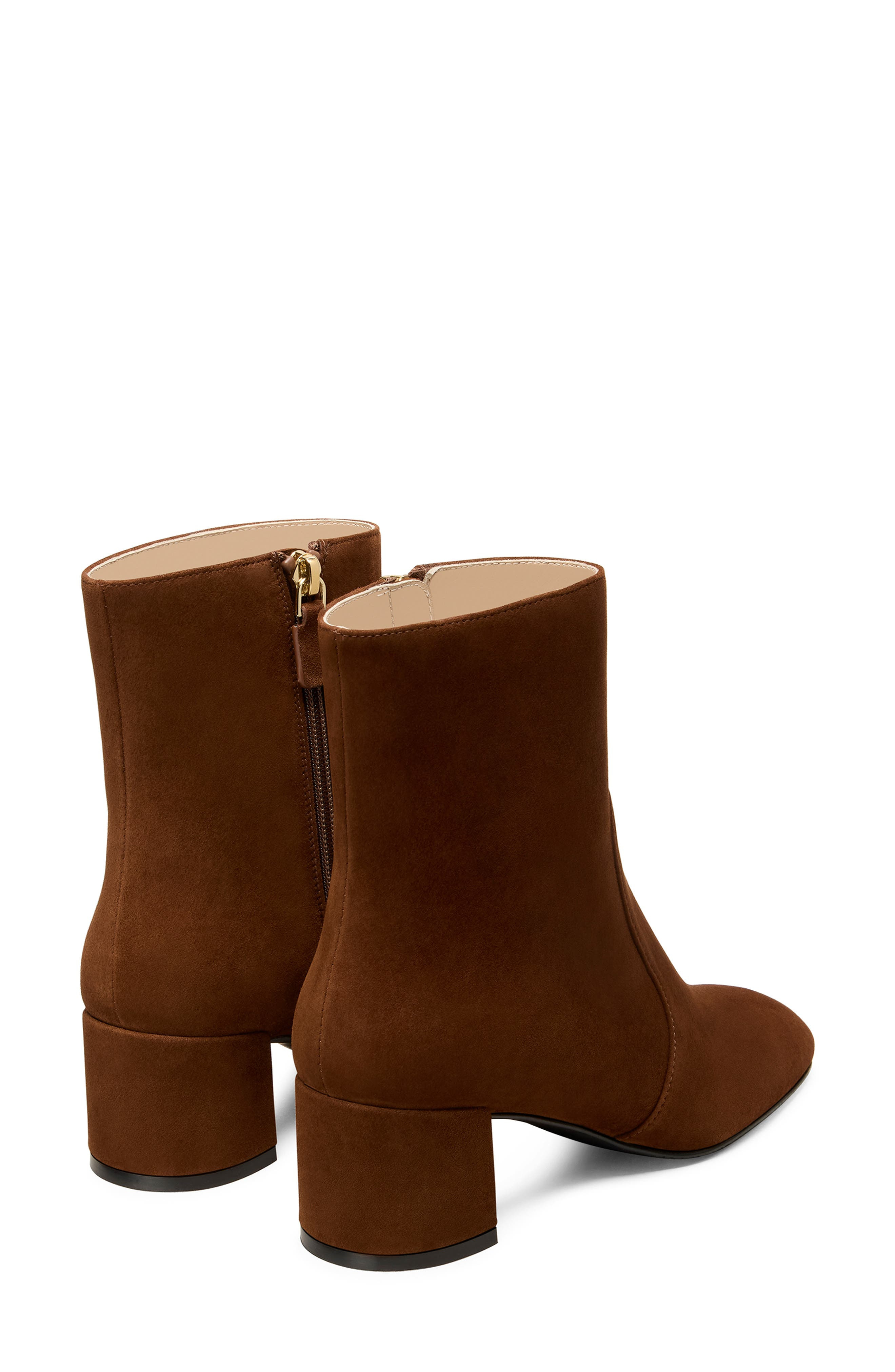 Stuart Weitzman Maeve Zip Bootie in Deep Coffee at Nordstrom - 5