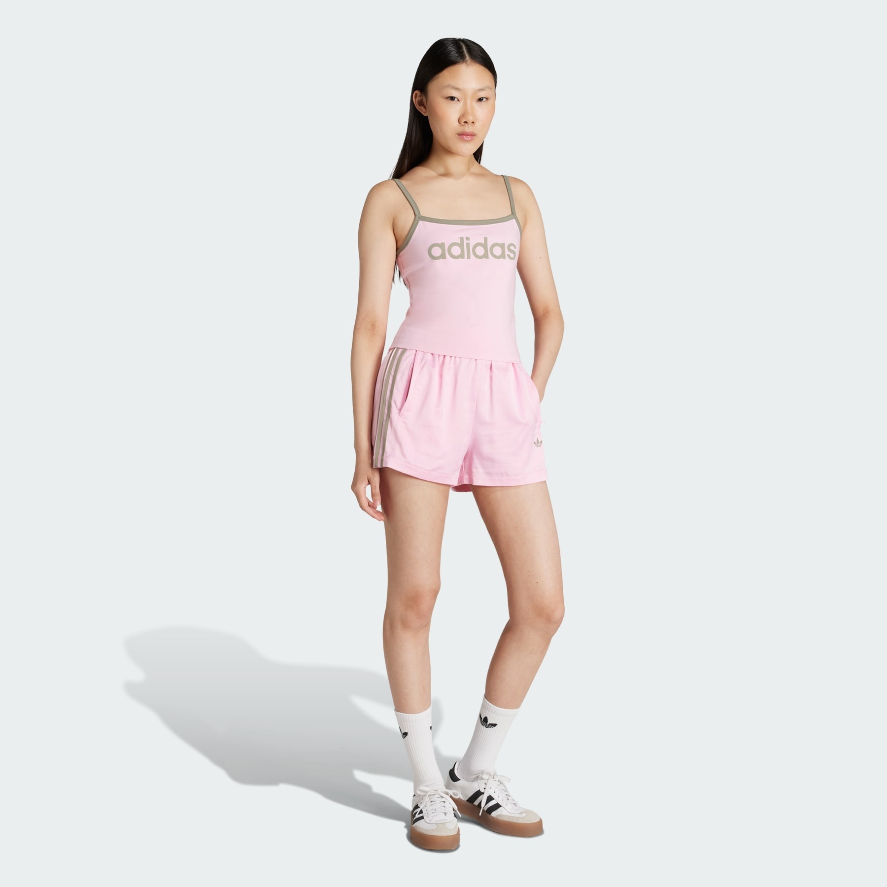adidas Originals Pinstripe Satin Shorts - 4