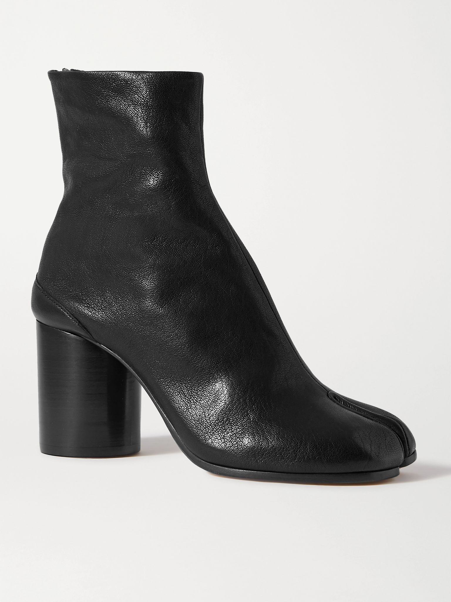 Tabi split-toe leather ankle boots Black - 1