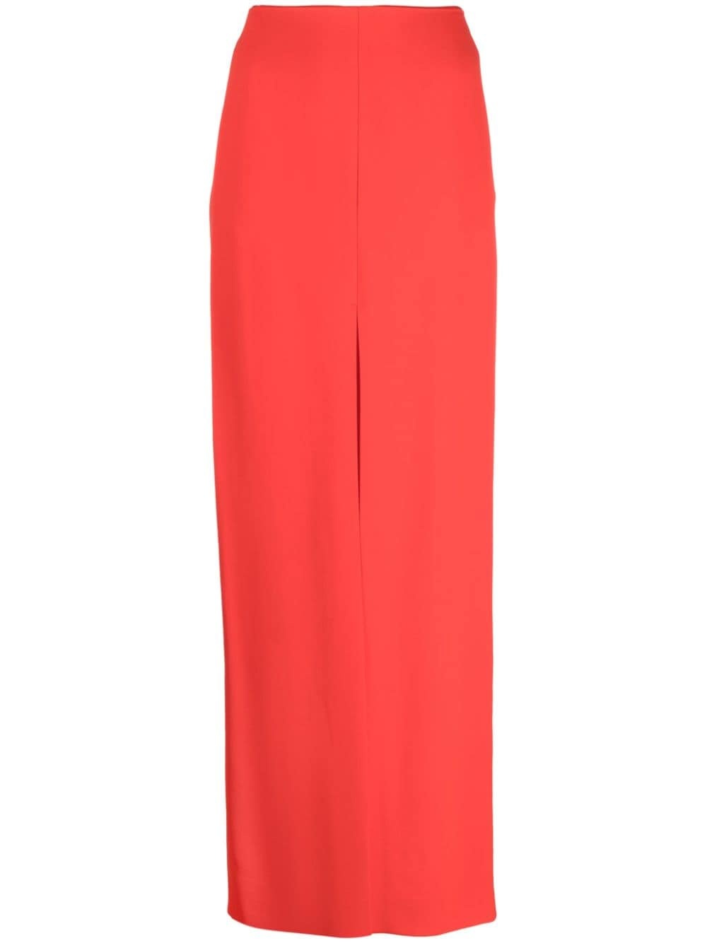 crepe high-waisted maxi skirt - 1