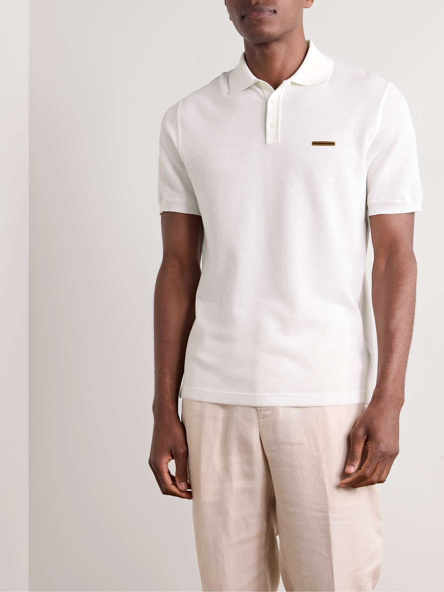 Slim-Fit Cotton-Piqué Polo Shirt - 3