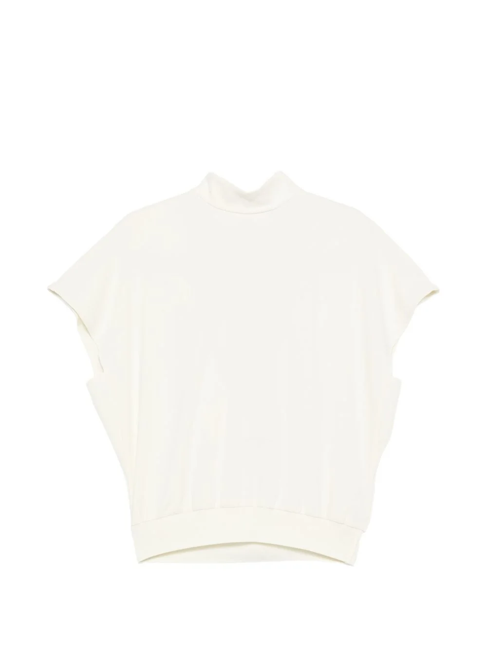 open-back draped blouse - 1
