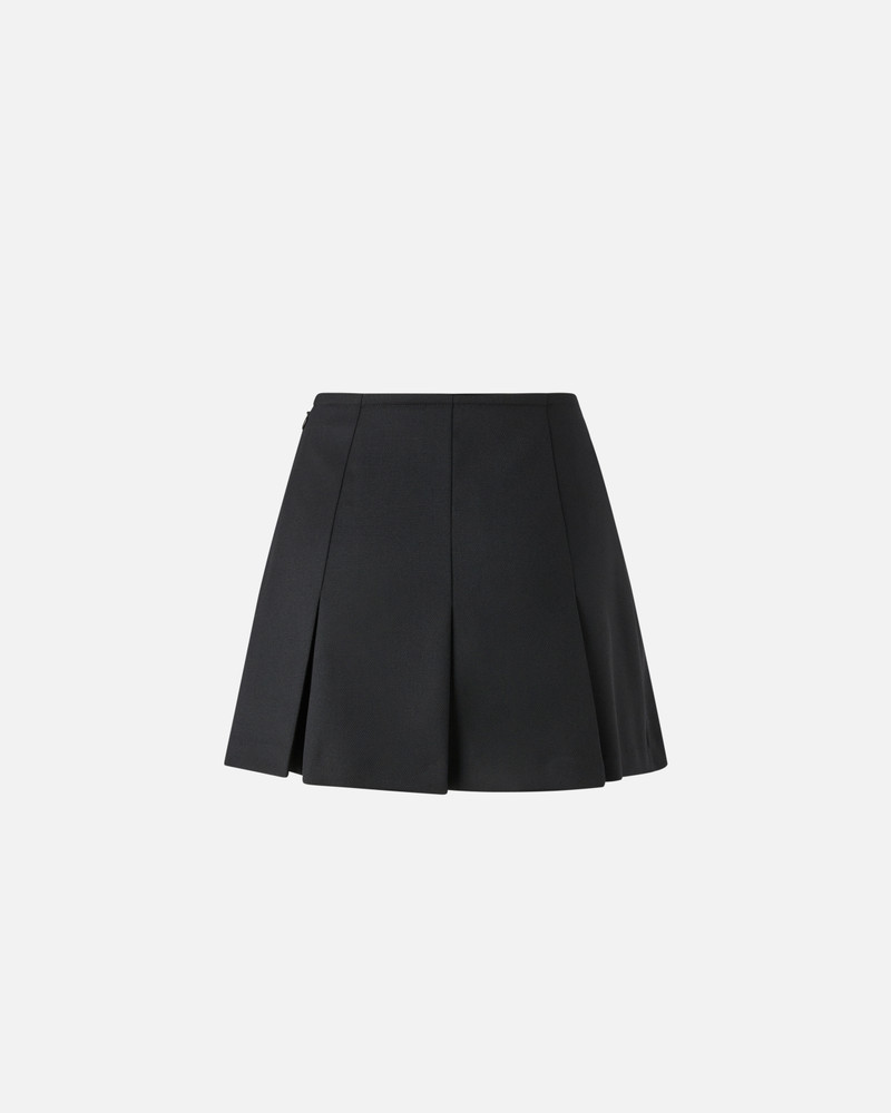 PLEATED WOOL-BLEND MINI SKIRT 1