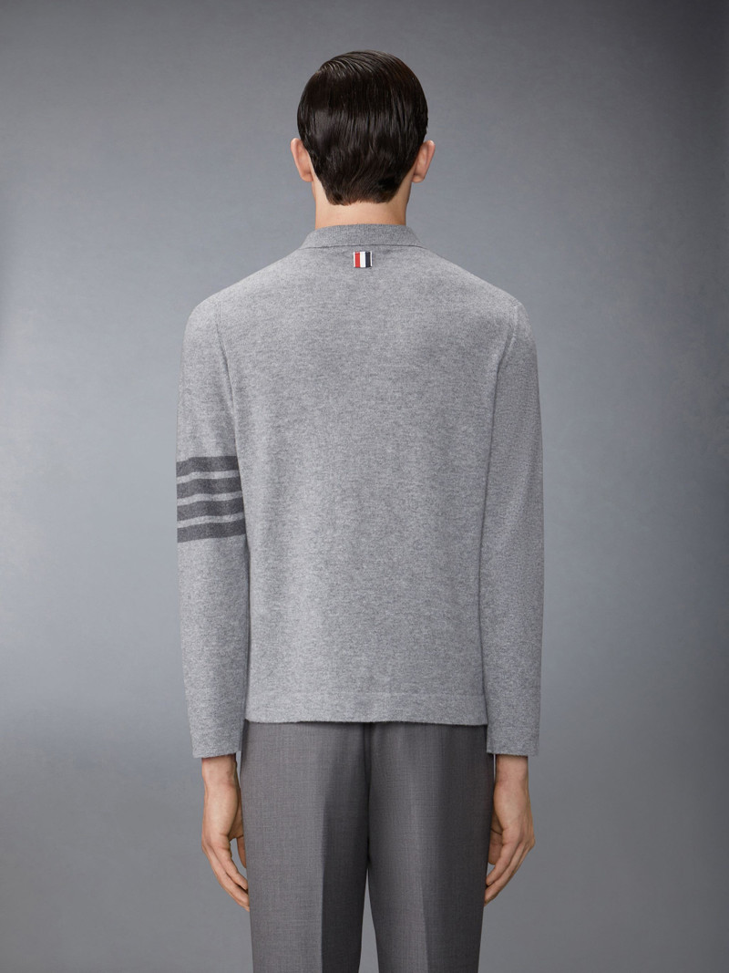 Thom Browne Cashmere Jersey Stitch 4-Bar Shirt outlook