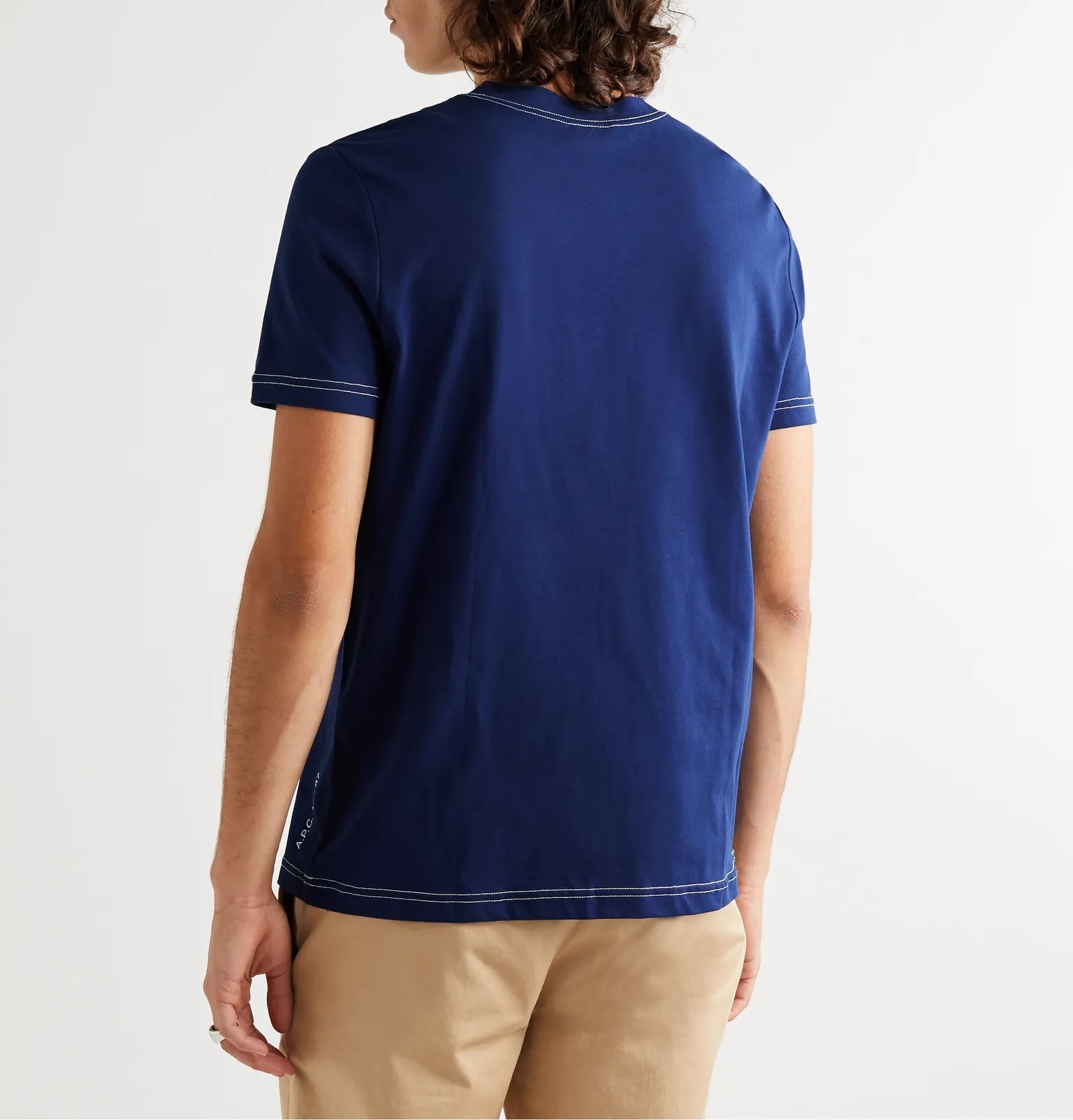 Axel Contrast-Stitched Cotton-Jersey T-Shirt - 4