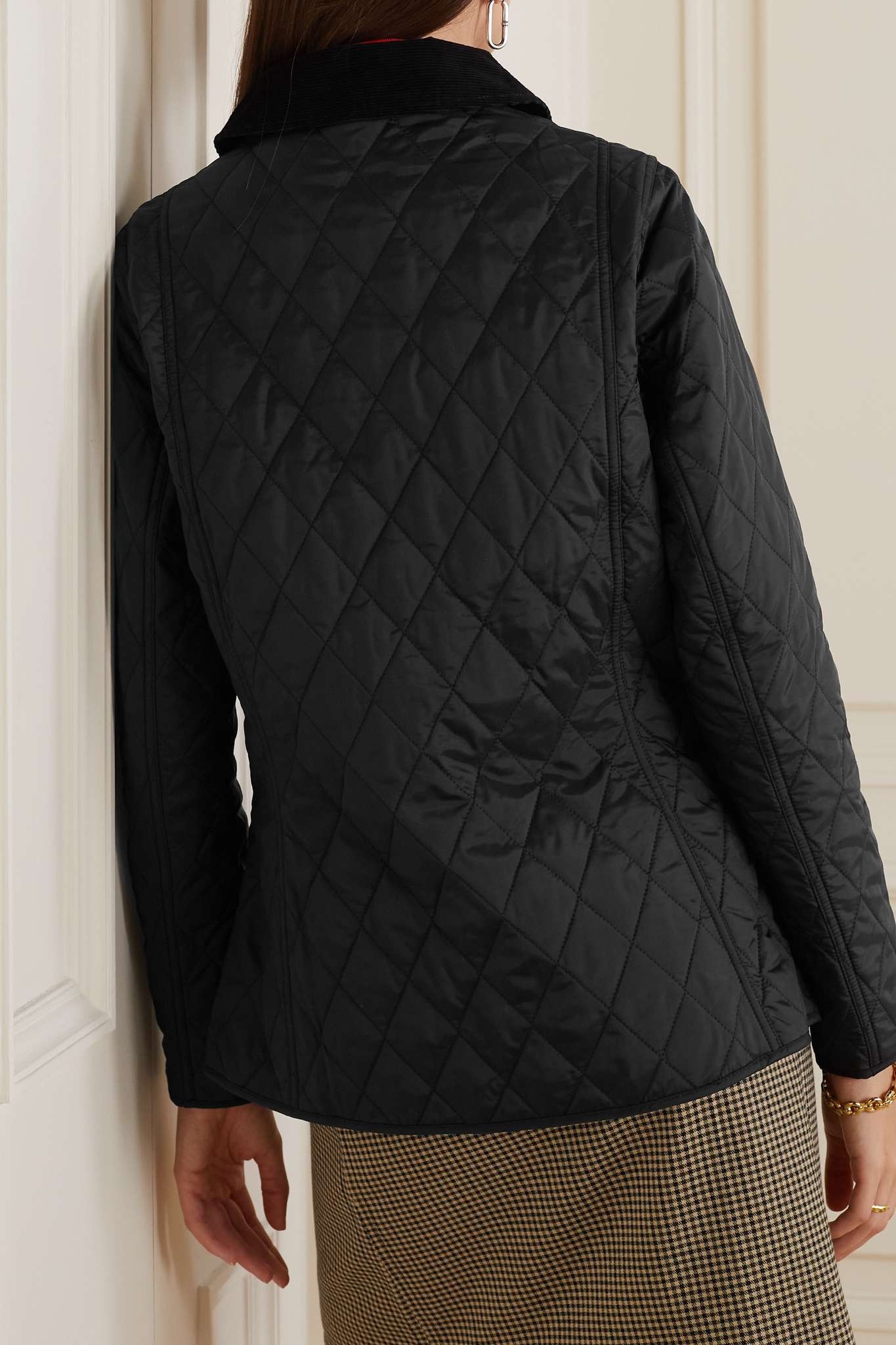 Annandale corduroy-trimmed quilted shell jacket - 4